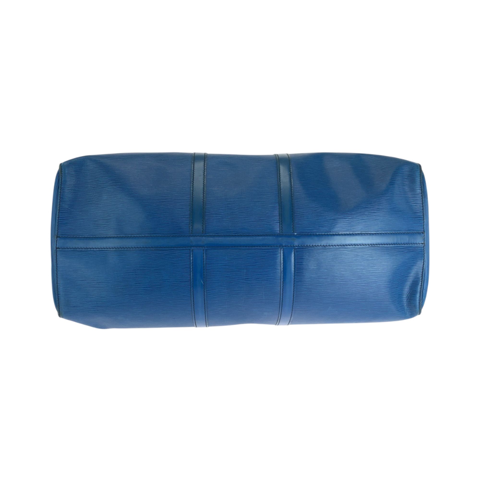 Louis Vuitton Epi Keepall 60 Toledo Blue Gold Hardware Leather