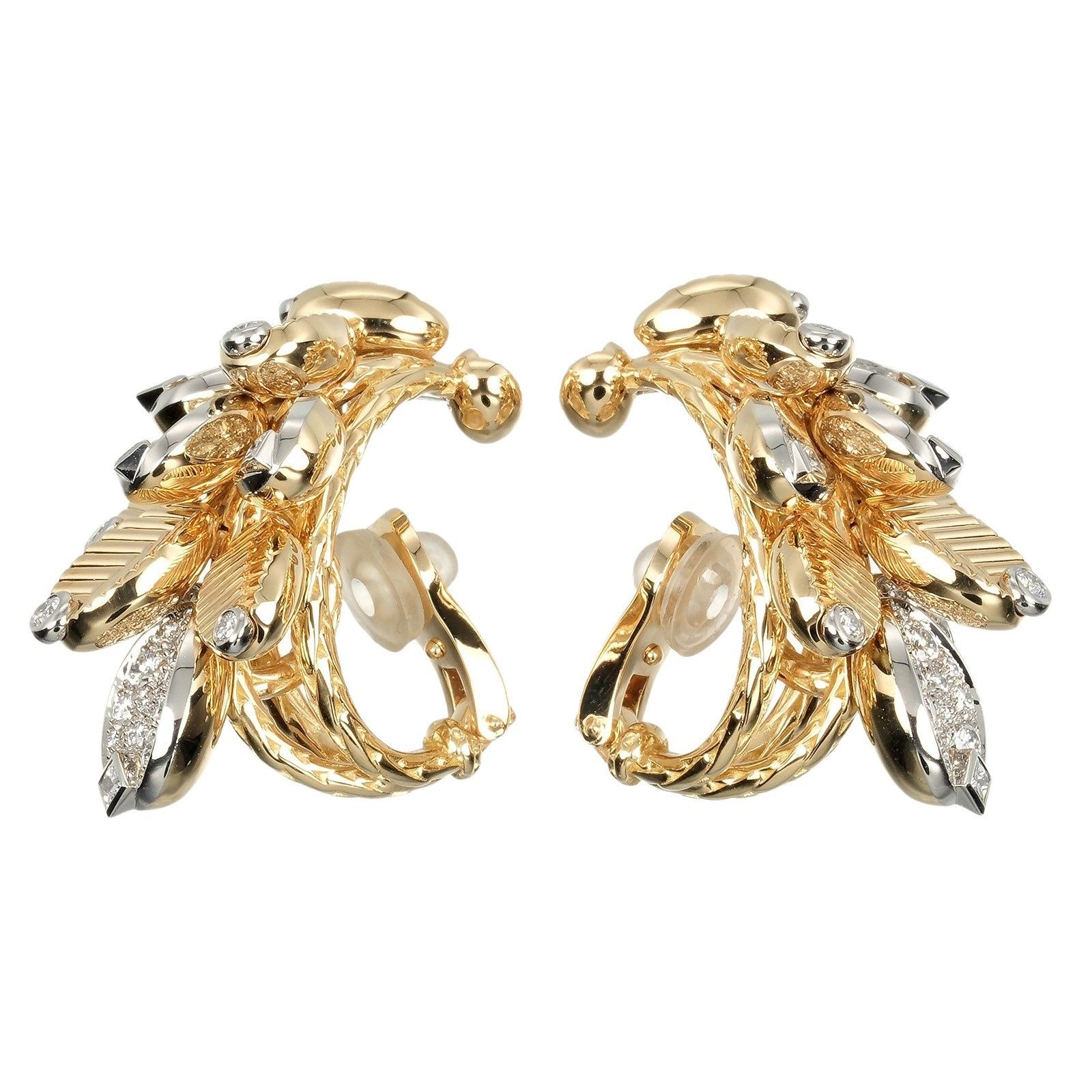 Cartier Cartier Cartier Grain de Café Au750 Pt950 Diamond Earrings Metal Earrings H8001181 Size ONE SIZE - 2 Thumbnail