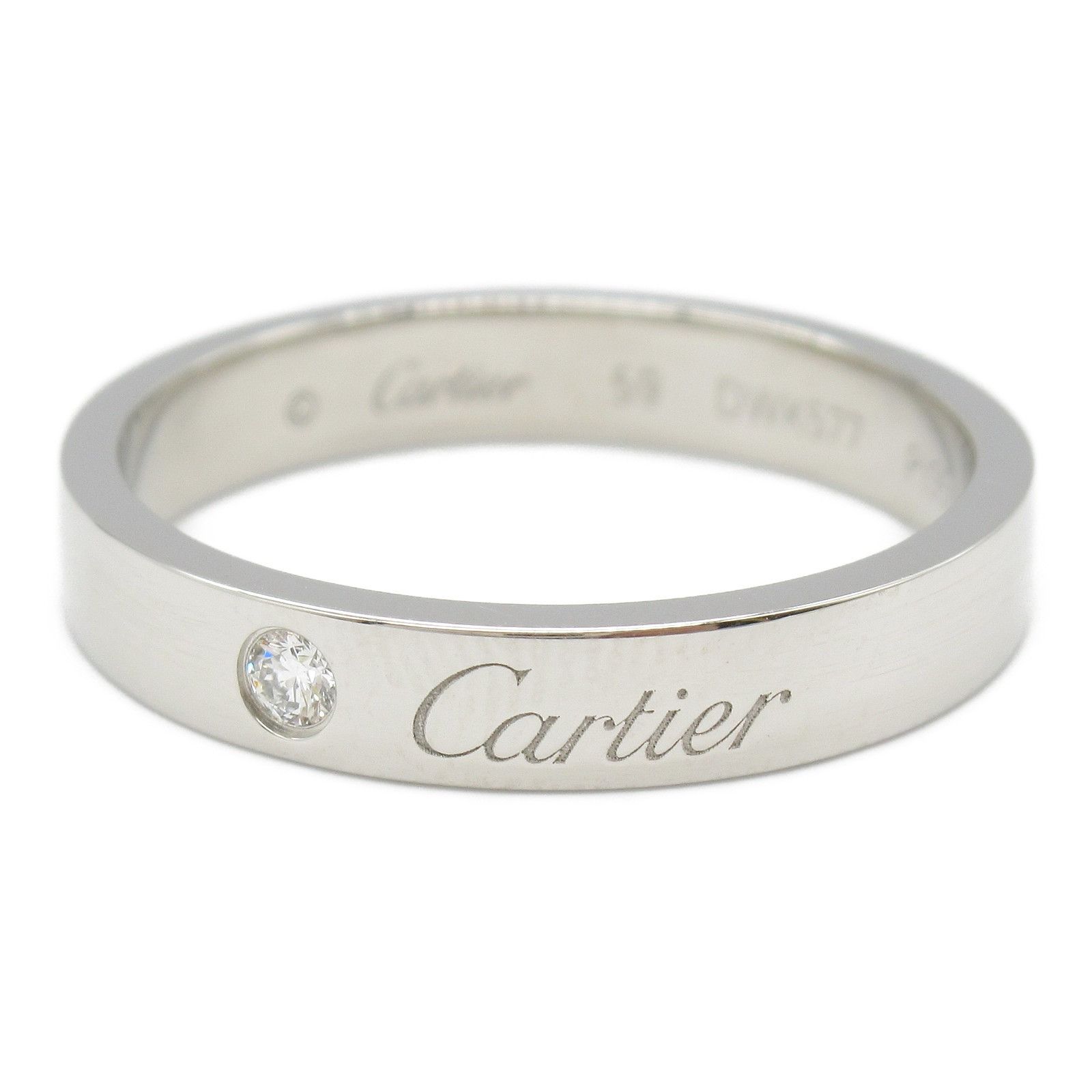 Cartier Cartier Cartier Wedding Diamond Pt950 Platinum Ring Size 17 Metal Ring Size ONE SIZE - 2 Thumbnail