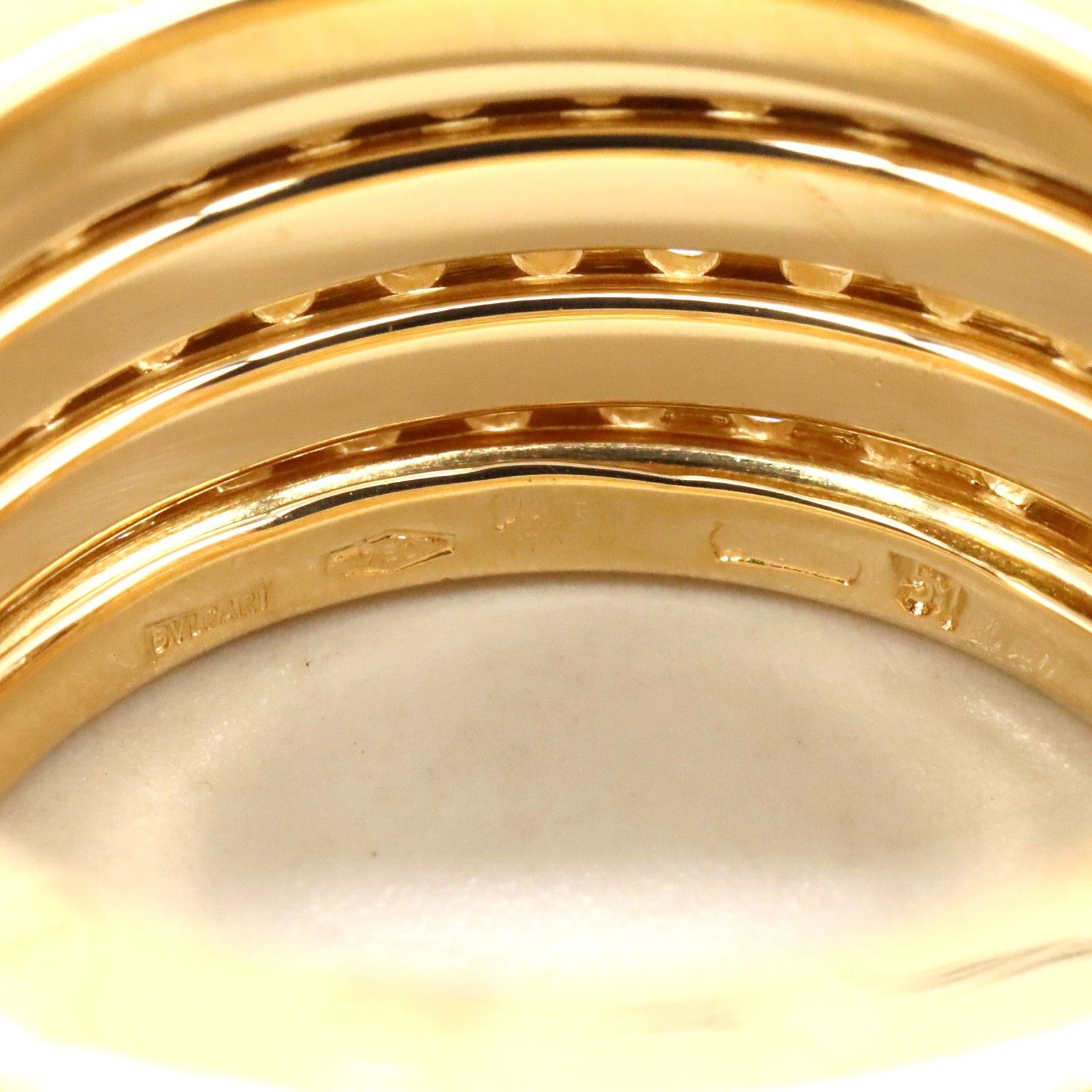 Bvlgari Bvlgari Bvlgari B-zero1 Au750 Diamond Ring Size 10 Leather Ring Size ONE SIZE - 3 Thumbnail