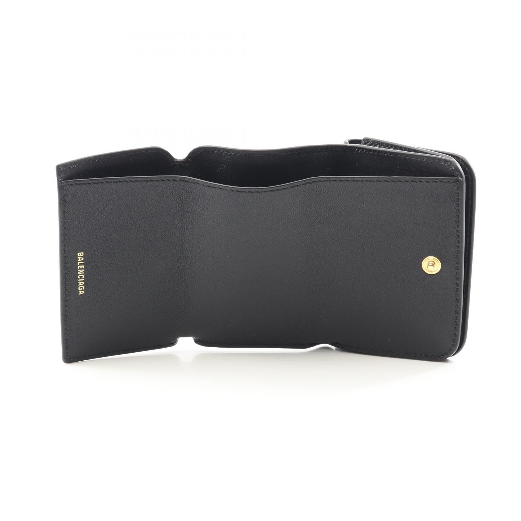 Balenciaga Balenciaga Balenciaga Trifold Wallet Leather Wallet Leather Short Wallet 8109042ABGH1000 Size ONE SIZE - 3 Thumbnail