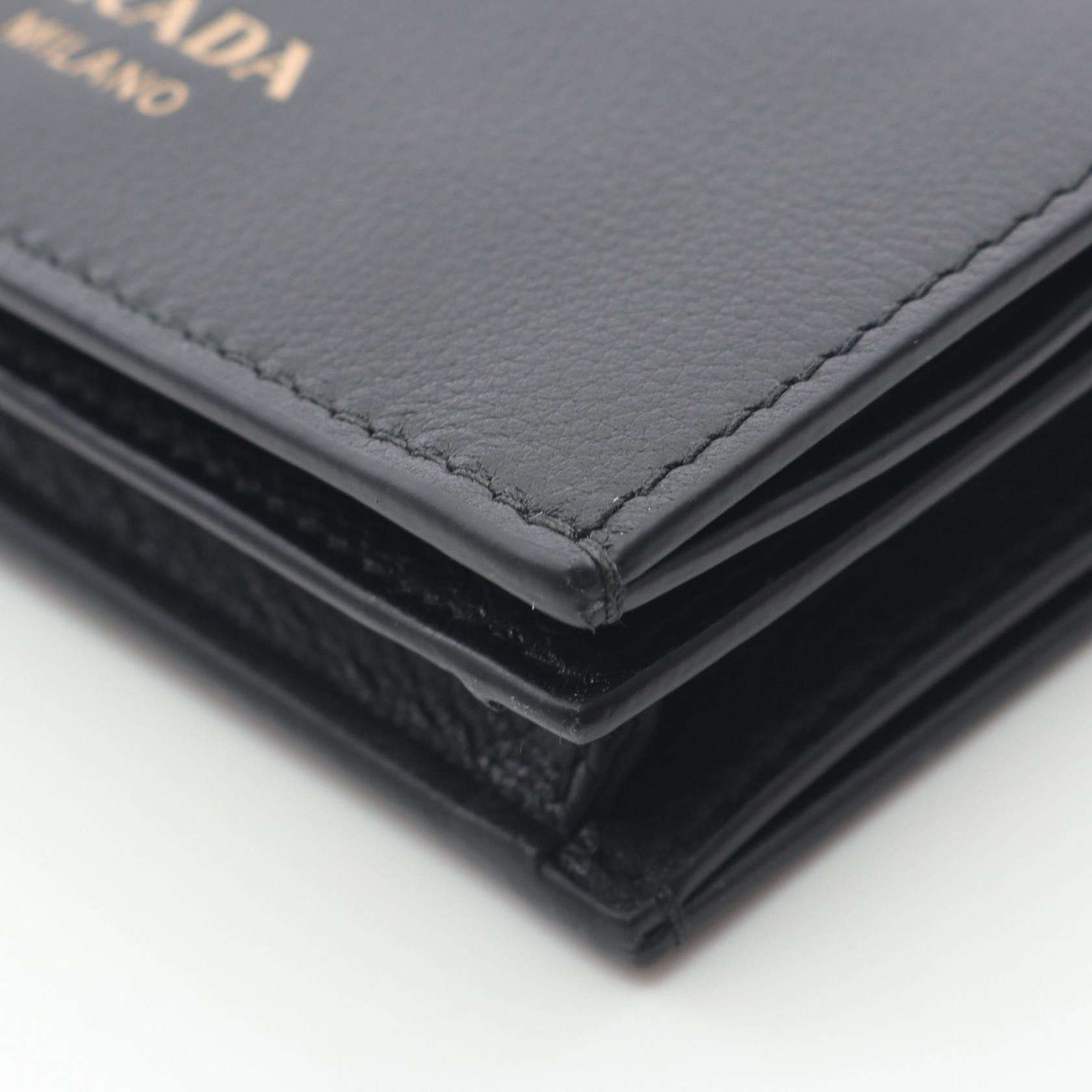 Prada Prada Prada SOFT GRAIN Leather Wallet Leather Short Wallet 1MV0212CYSF0002 Size ONE SIZE - 7 Thumbnail