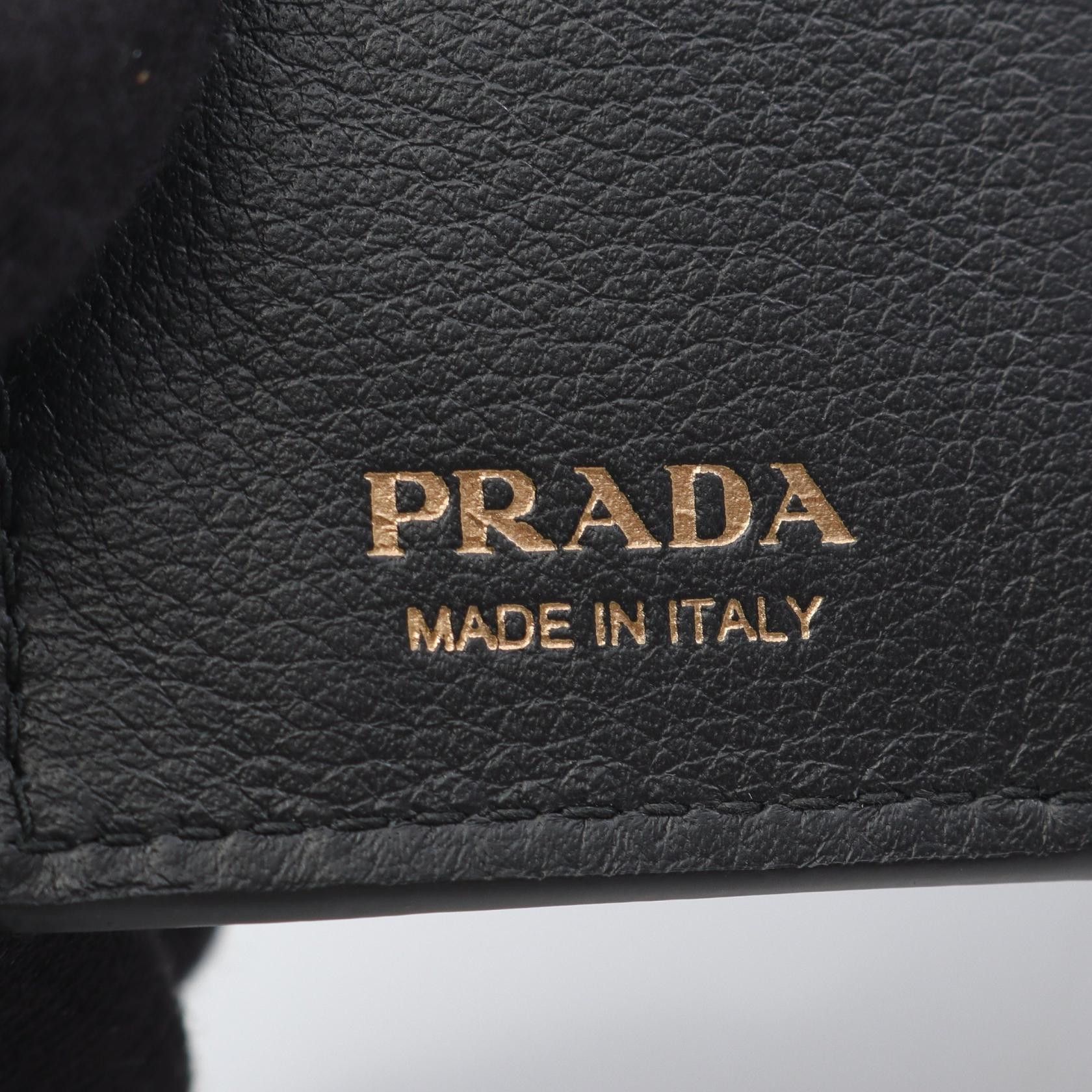 Prada Prada Prada SOFT GRAIN Leather Wallet Leather Short Wallet 1MV0212CYSF0002 Size ONE SIZE - 4 Thumbnail