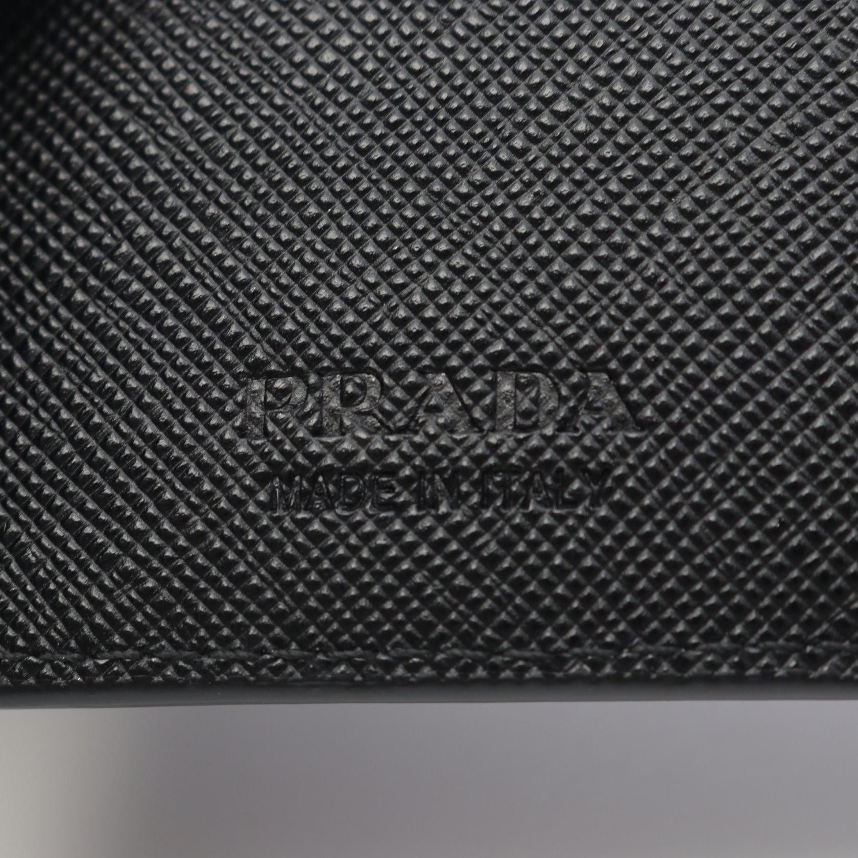 Prada Prada Prada SAFFIANO TRIANG Saffiano Leather Wallet Leather Short Wallet 2ML049QHHF0002 Size ONE SIZE - 4 Thumbnail