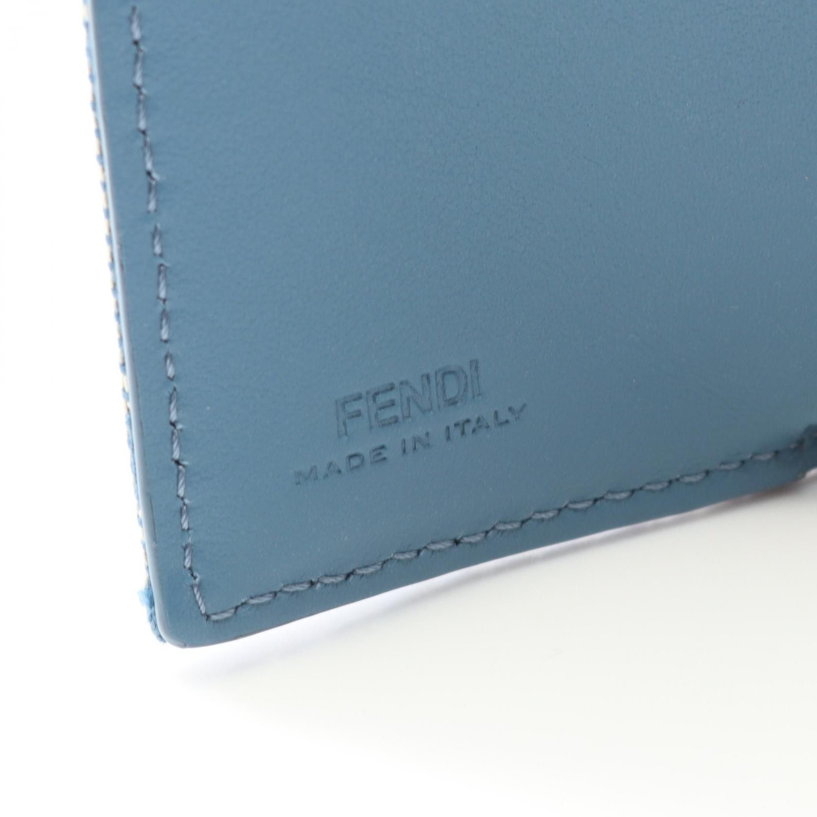 Fendi Fendi Fendi Baguette Zucca Canvas Wallet Canvas Short Wallet 8M0395AUNJF1SKL Size ONE SIZE - 4 Thumbnail