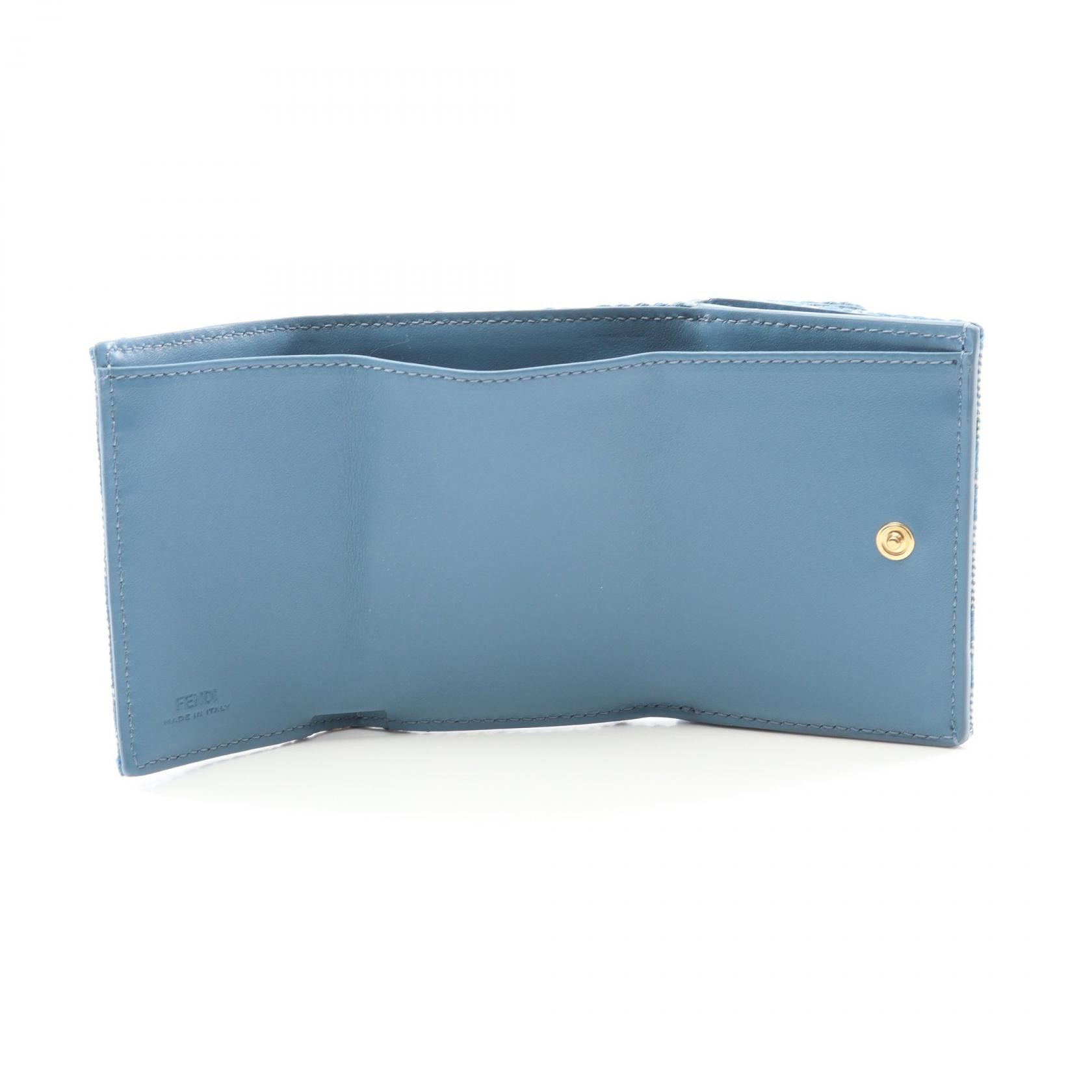Fendi Fendi Fendi Baguette Zucca Canvas Wallet Canvas Short Wallet 8M0395AUNJF1SKL Size ONE SIZE - 3 Thumbnail