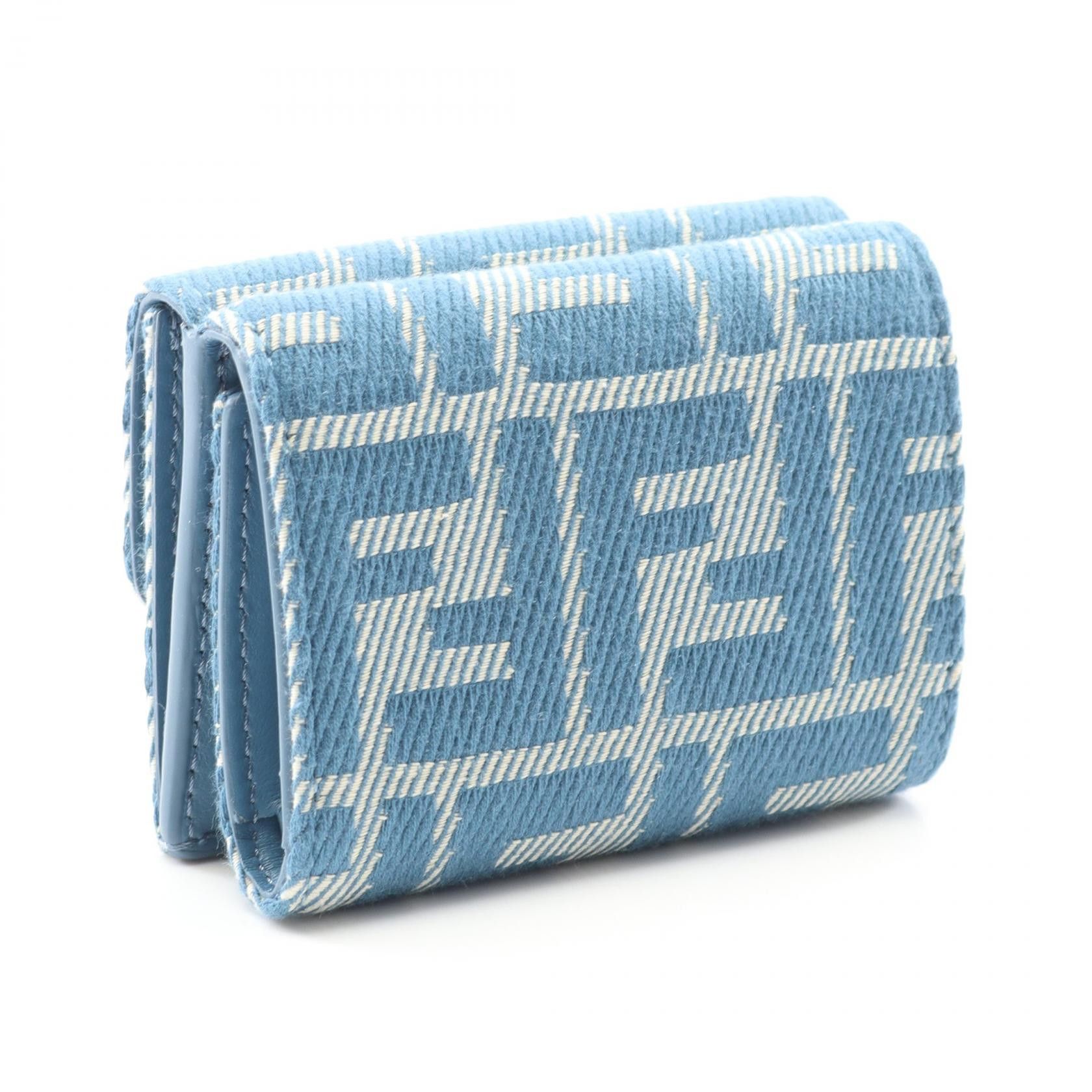 Fendi Fendi Fendi Baguette Zucca Canvas Wallet Canvas Short Wallet 8M0395AUNJF1SKL Size ONE SIZE - 2 Thumbnail