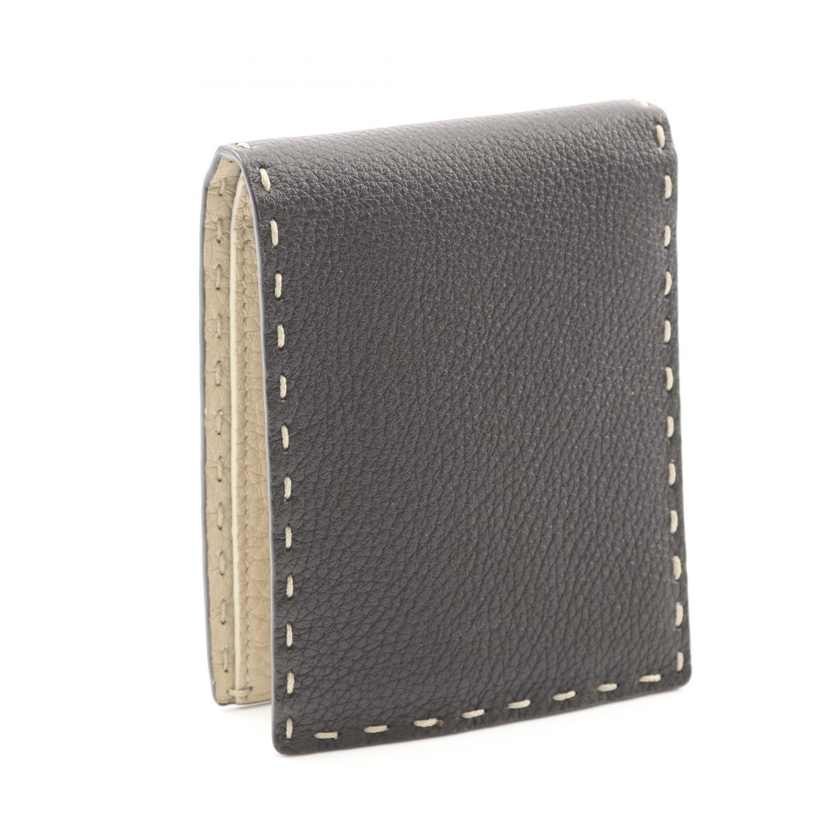 Fendi Fendi Selleria Leather Wallet Leather Short Wallet