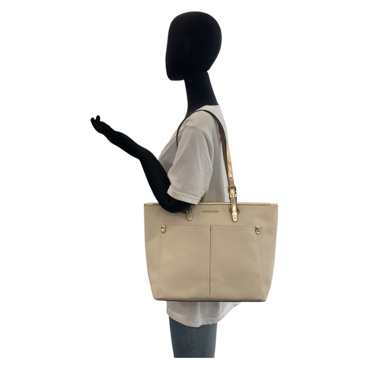 Michael Kors Michael Kors Michael Kors Jet Set Travel Canvas 2way Bag Canvas Shoulder Bag 35S4GTVT6C DUTY FREE for USA Size ONE SIZE - 6 Thumbnail