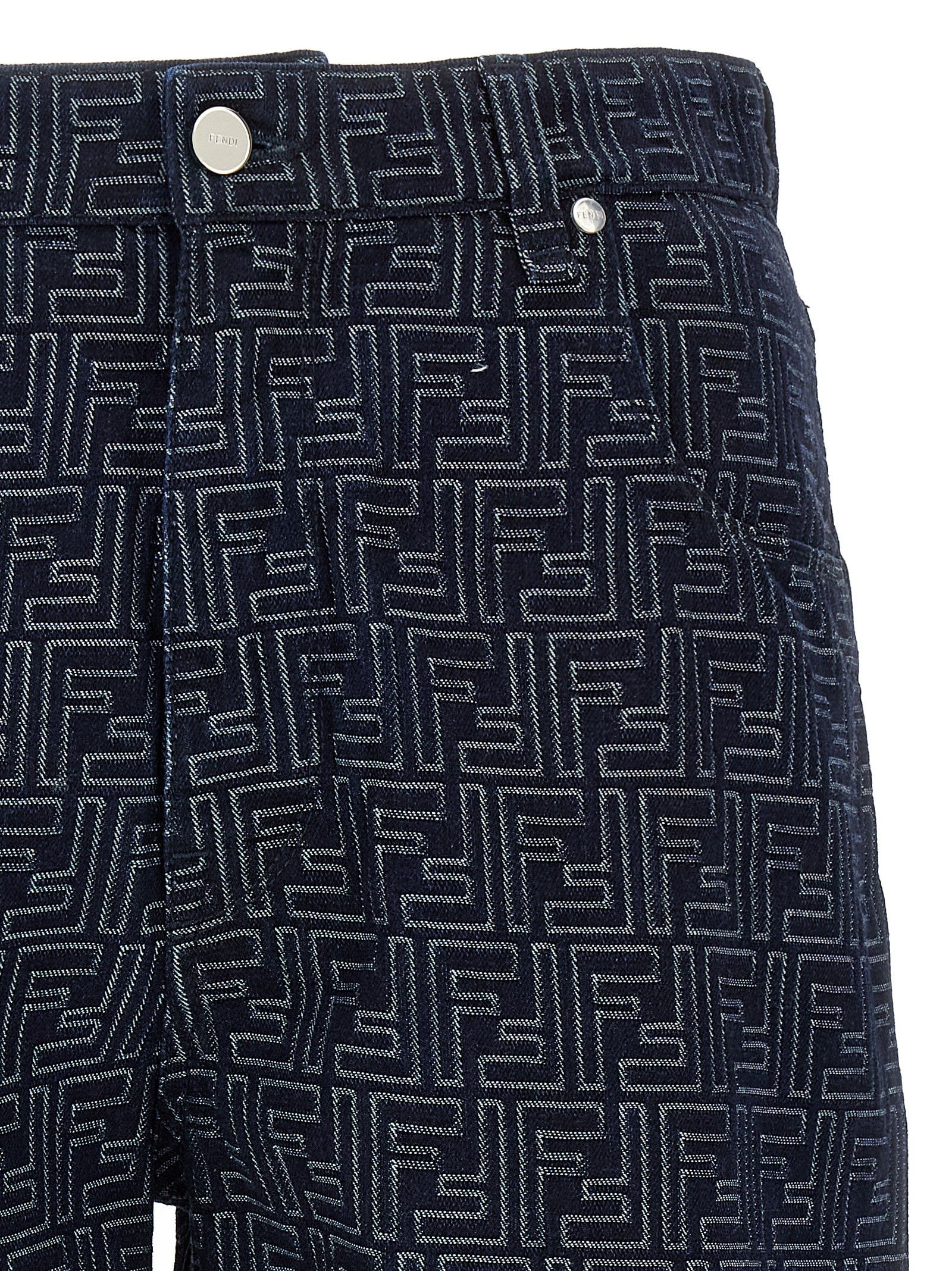 Fendi Bermuda jeans Jacquard FF Size US 34 / EU 50 - 3 Thumbnail
