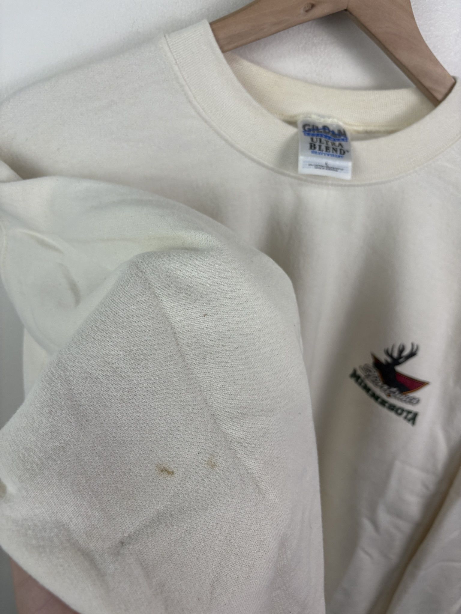 Vintage Vintage 90's Gildan Whitetail Deer Nature Grandma Pullover Crewneck Size L Size US L / EU 52-54 / 3 - 3 Thumbnail