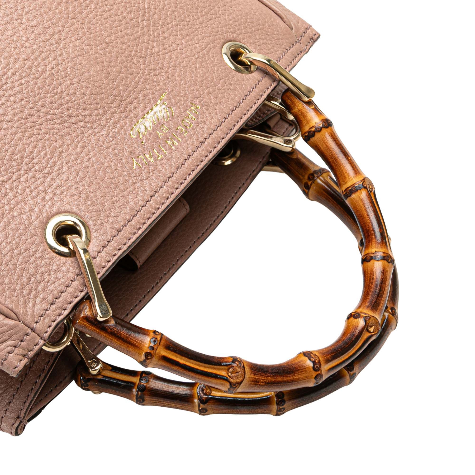 Gucci Gucci Small Calfskin Bamboo Shopper Satchel Size ONE SIZE - 11 Thumbnail