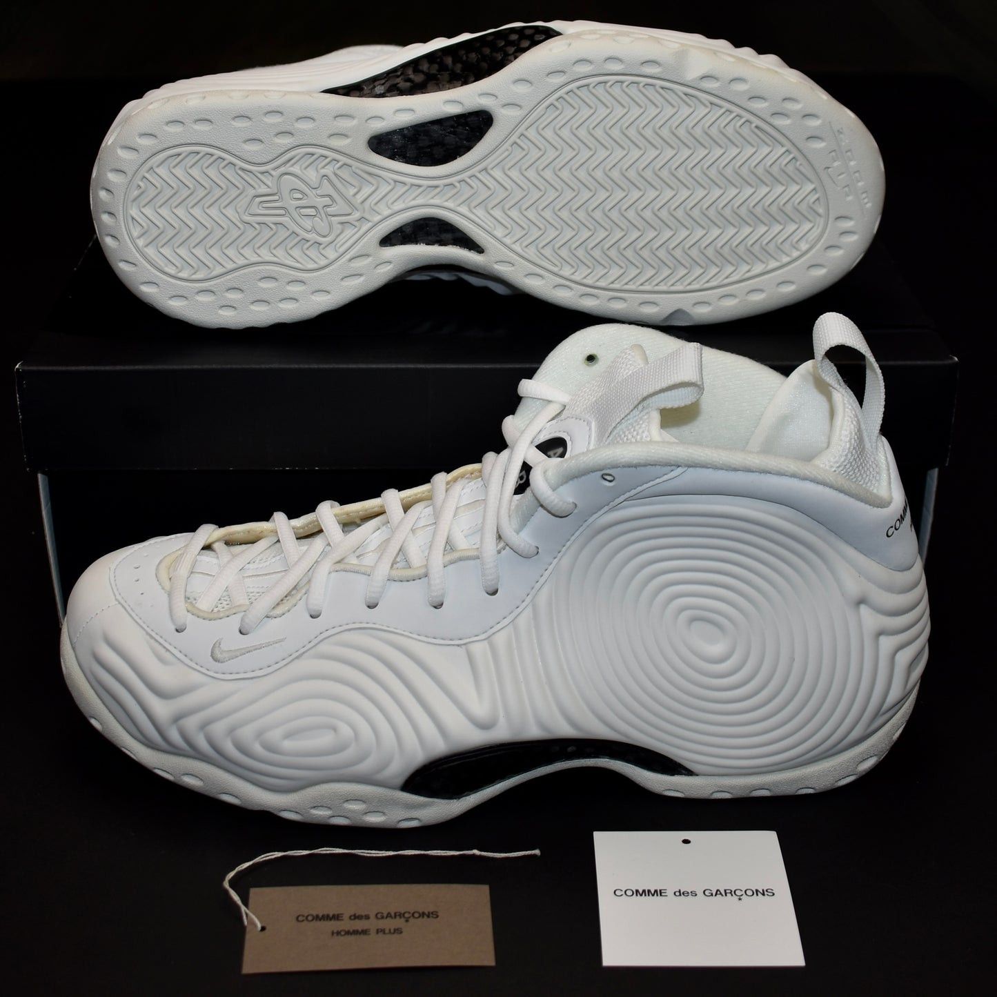 Comme des Garcons × Nike Nike CDG Air Foamposite One SP White Size US 10 / EU 43 - 2 Thumbnail