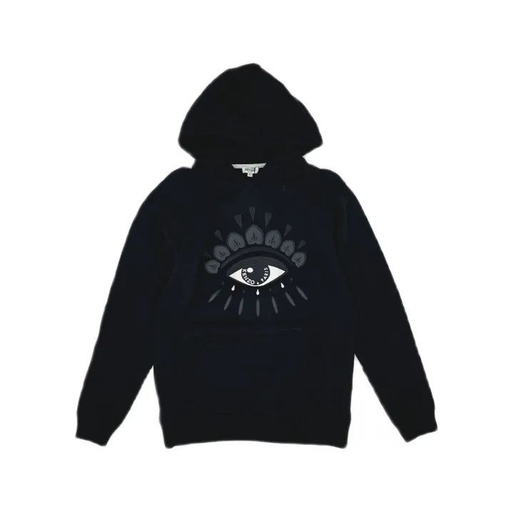 Kenzo KENZO Eye Print Black Hoodie for Women 0079 Size XS / US 0-2 / IT 36-38 - 2 Thumbnail