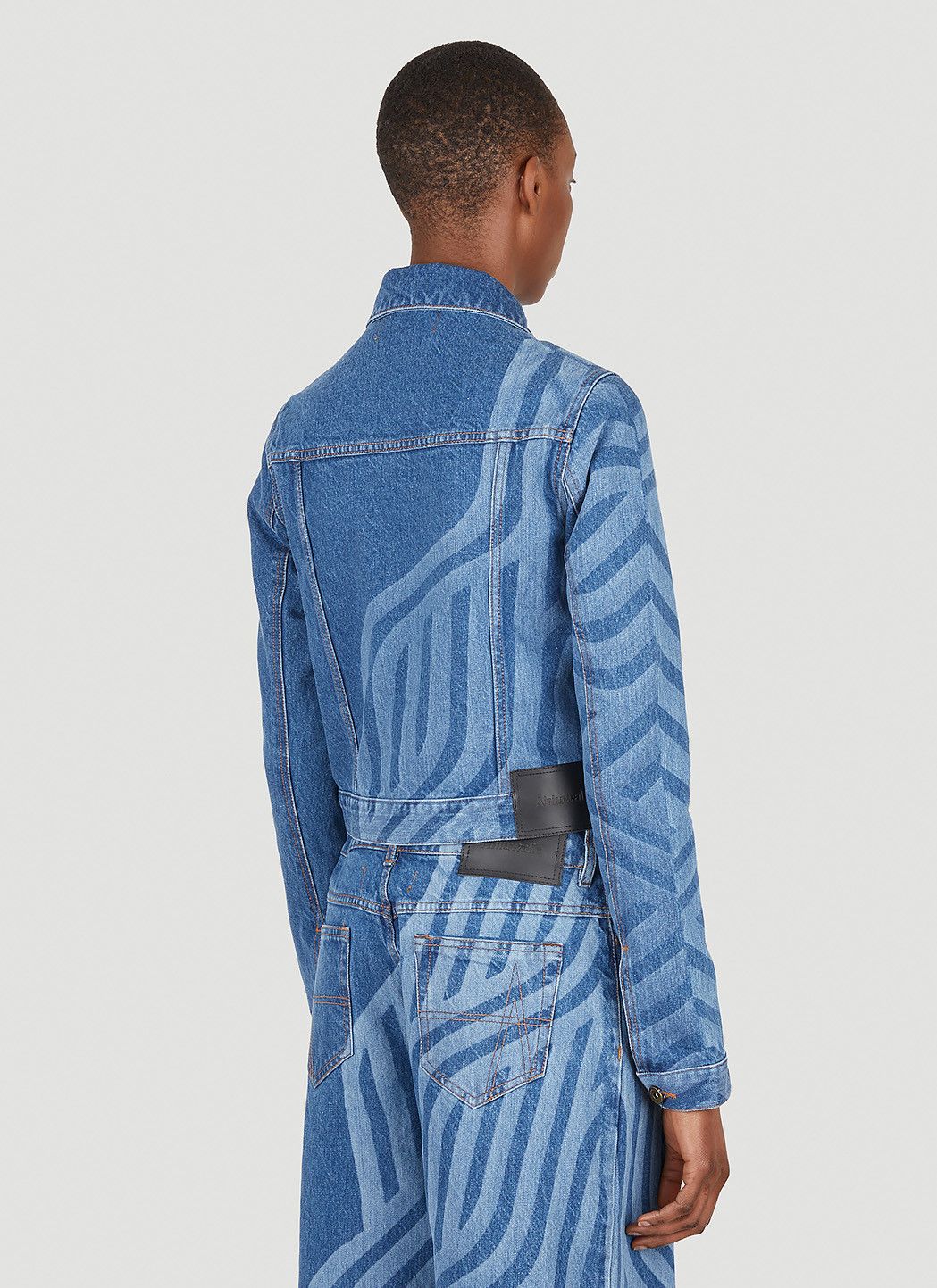 Ahluwalia Laser Motif Denim Jacket Size XS / US 0-2 / IT 36-38 - 4 Thumbnail