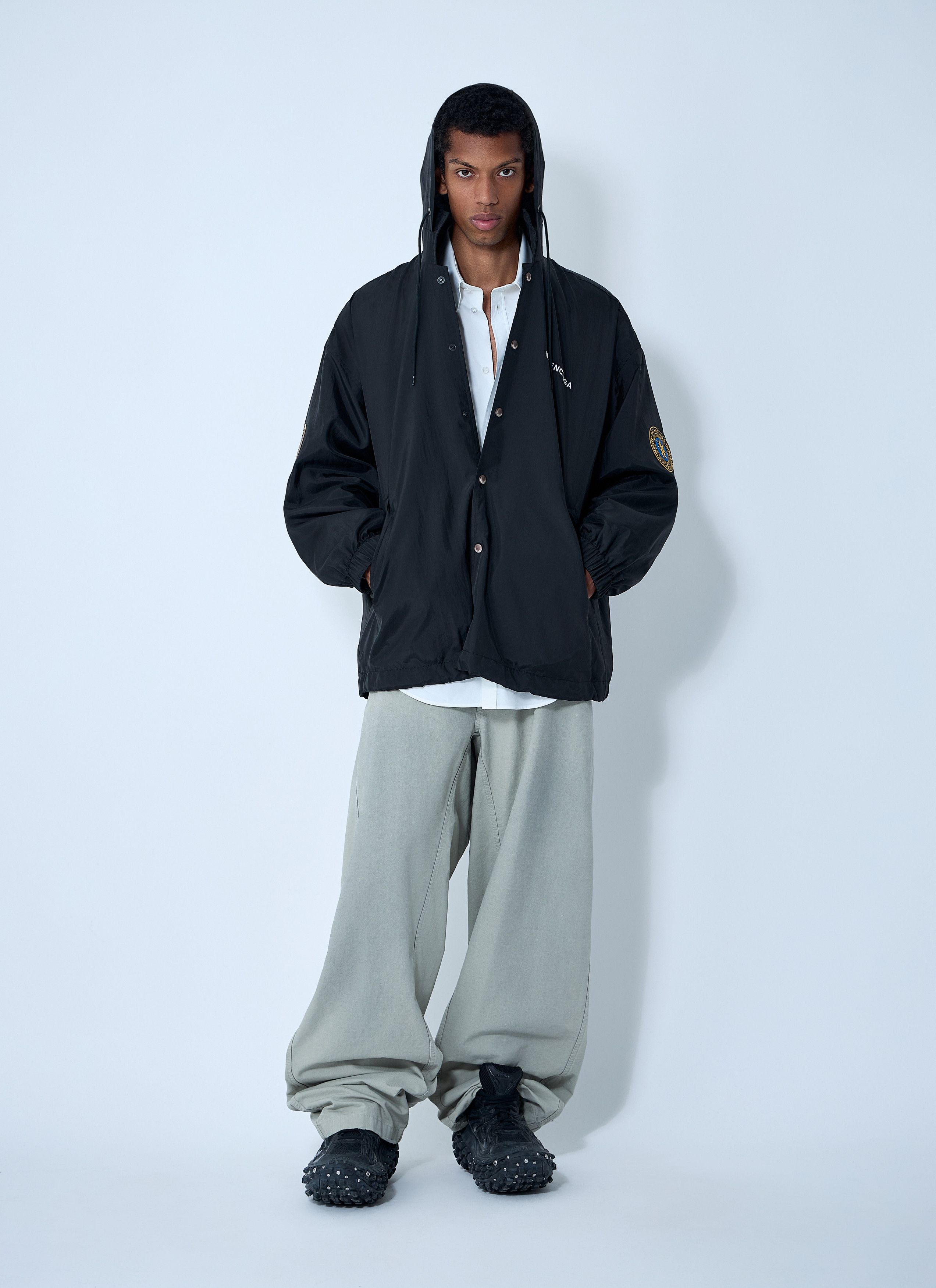 Balenciaga Logo Motif Windbreaker Jacket Size US M / EU 48-50 / 2 - 2 Thumbnail