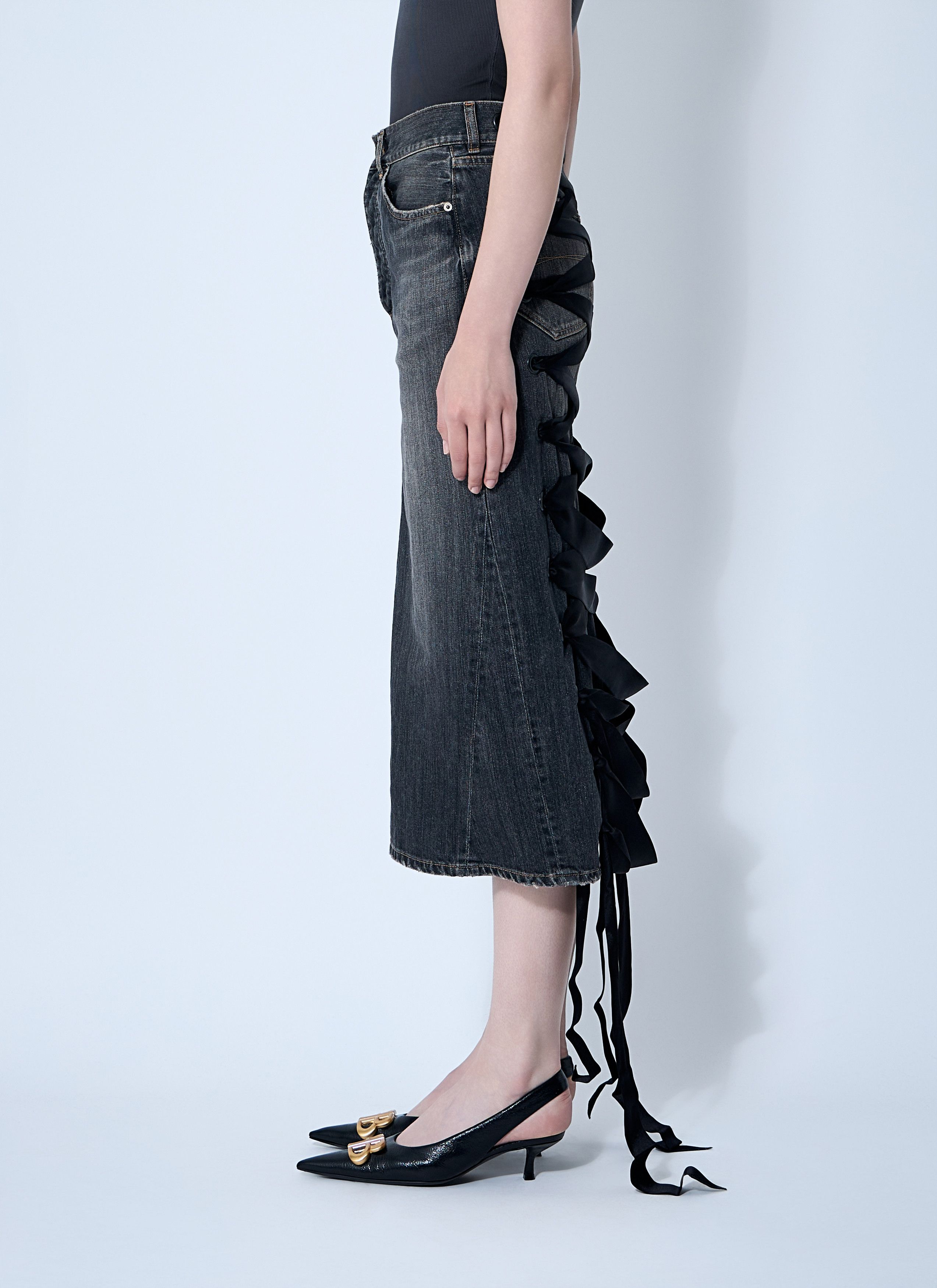 Balenciaga Lace-Up Skirt Size 27" / US 4 / IT 40 - 3 Thumbnail
