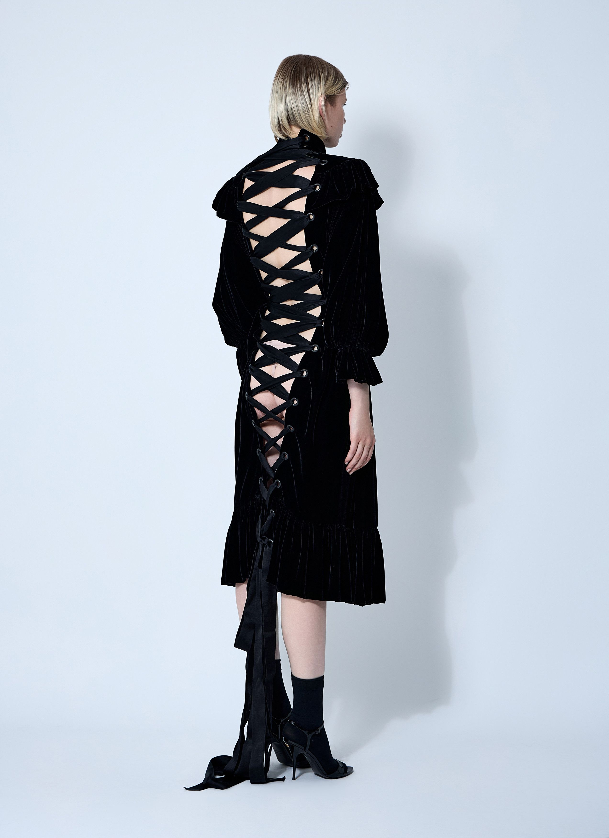 Balenciaga Lace-Up Dress Size S / US 4 / IT 40 - 4 Thumbnail