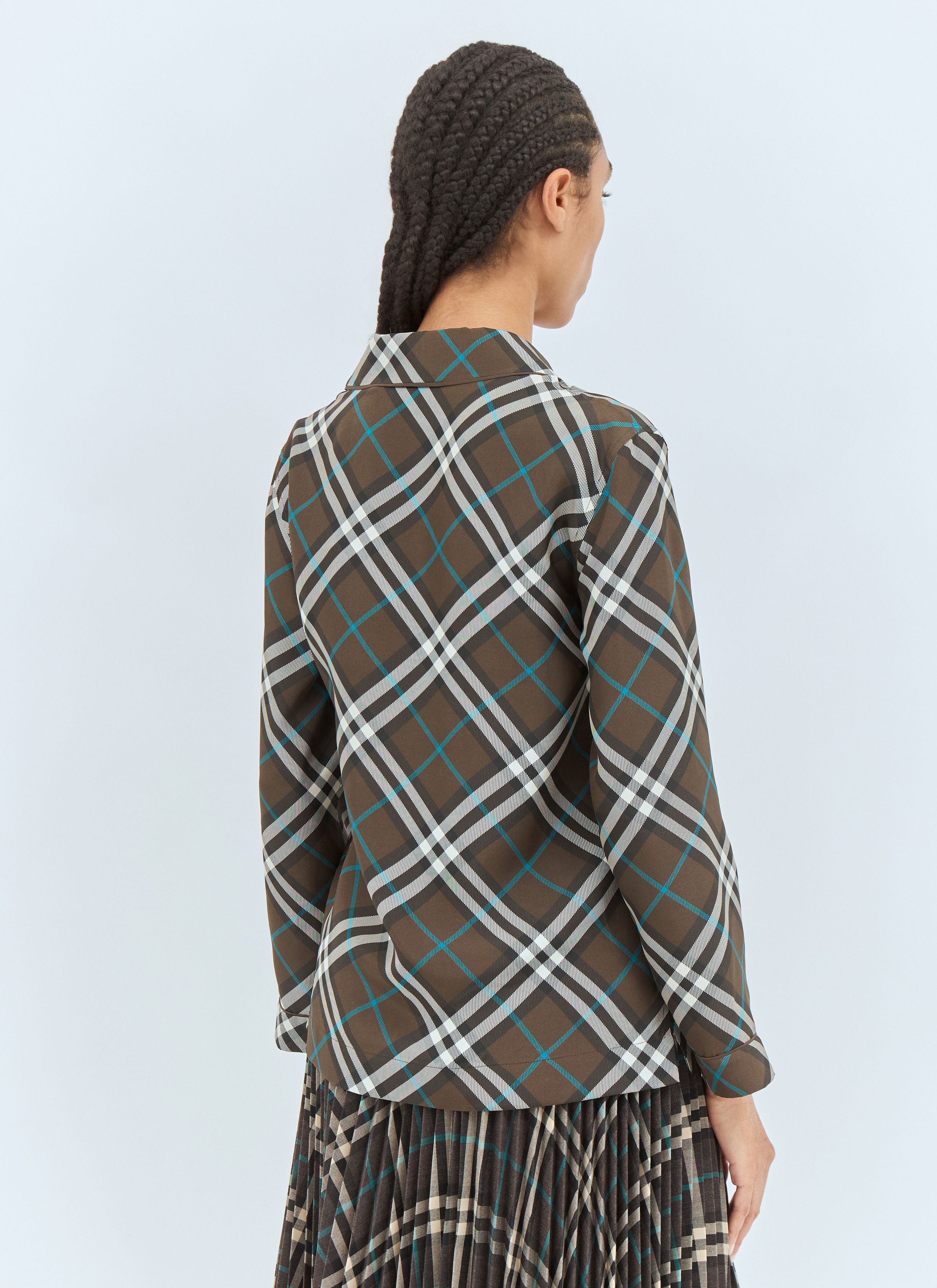 Burberry Check Silk Pyjama Shirt Size S / US 4 / IT 40 - 5 Thumbnail