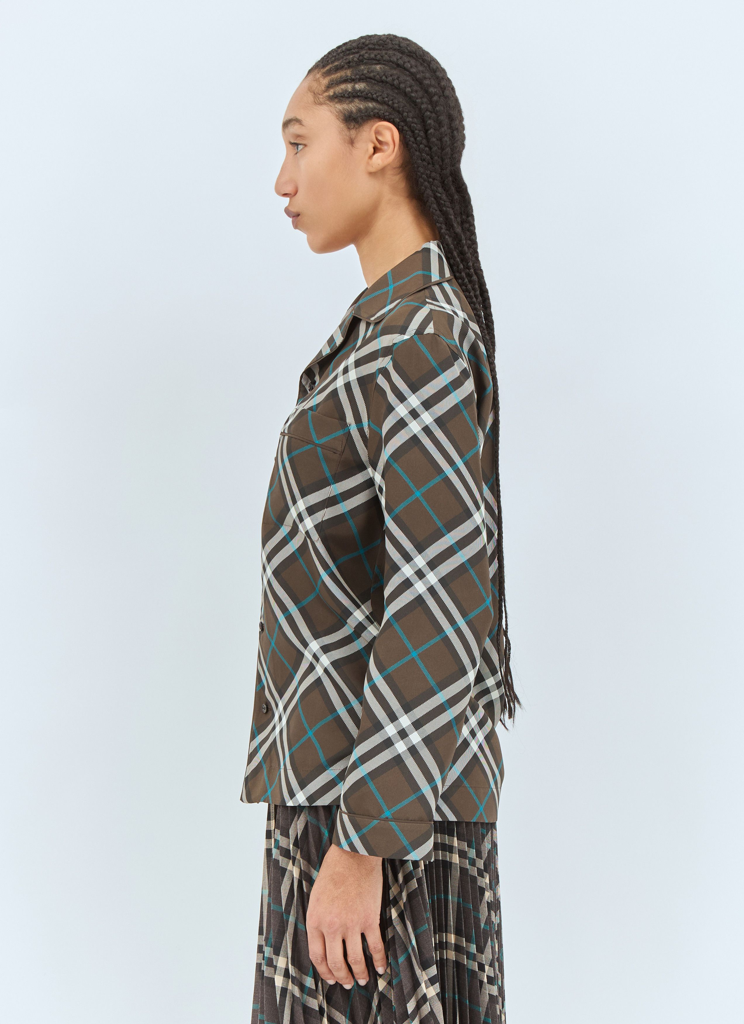 Burberry Check Silk Pyjama Shirt Size S / US 4 / IT 40 - 4 Thumbnail