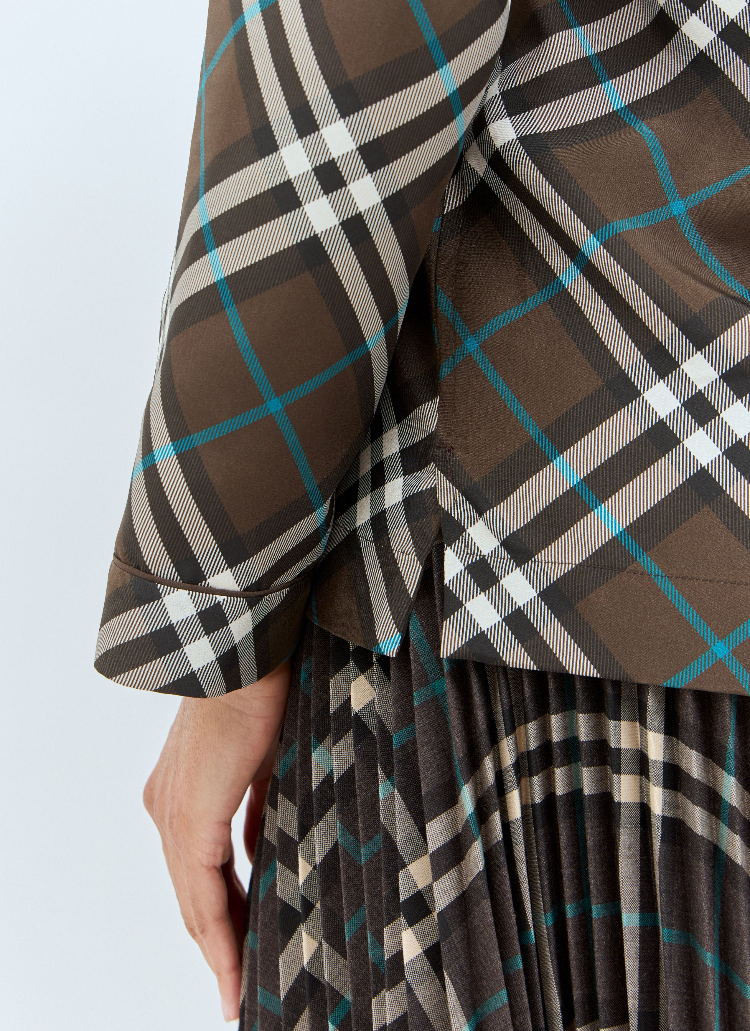 Burberry Check Silk Pyjama Shirt Size S / US 4 / IT 40 - 6 Thumbnail