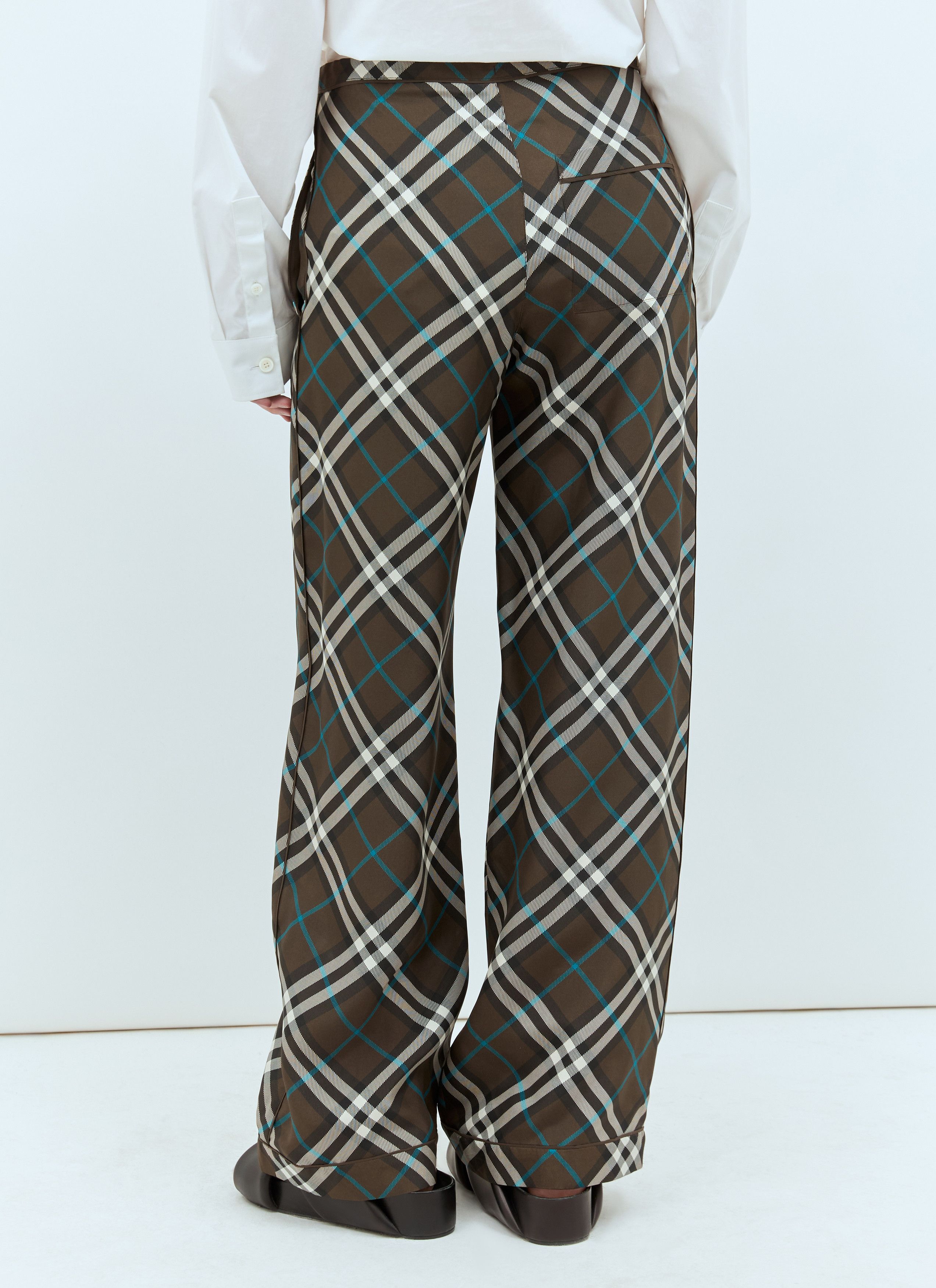 Burberry Check Silk Pants Size 26" / US 2 / IT 38 - 6 Thumbnail