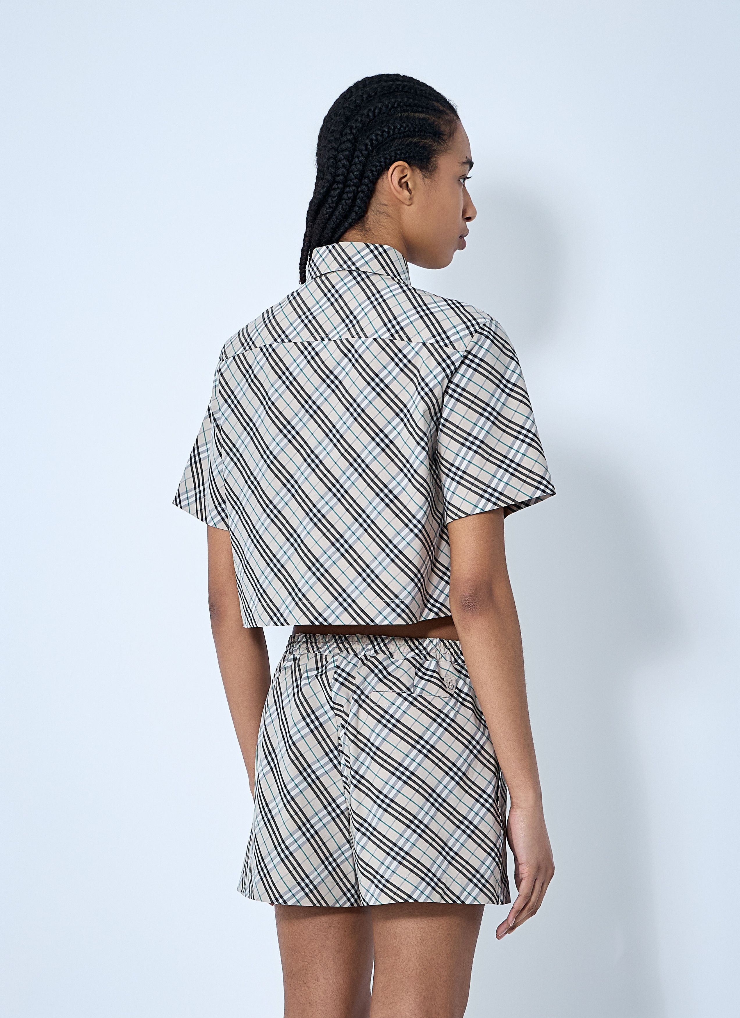 Burberry Crop Check Shirt Size M / US 6-8 / IT 42-44 - 4 Thumbnail