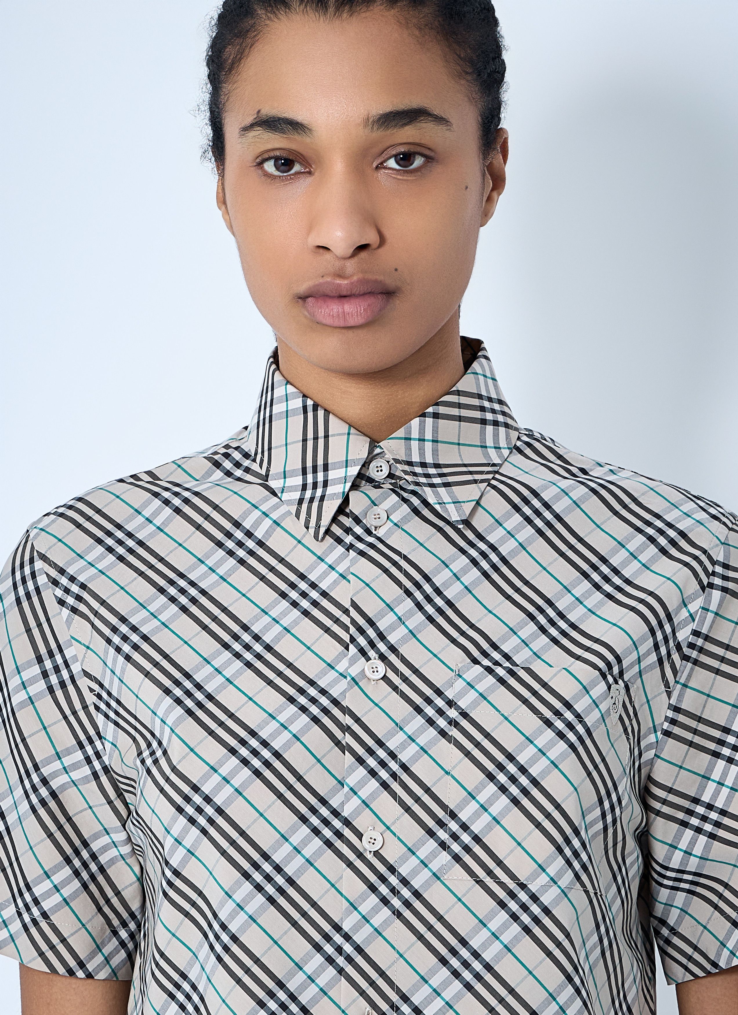 Burberry Crop Check Shirt Size M / US 6-8 / IT 42-44 - 5 Thumbnail