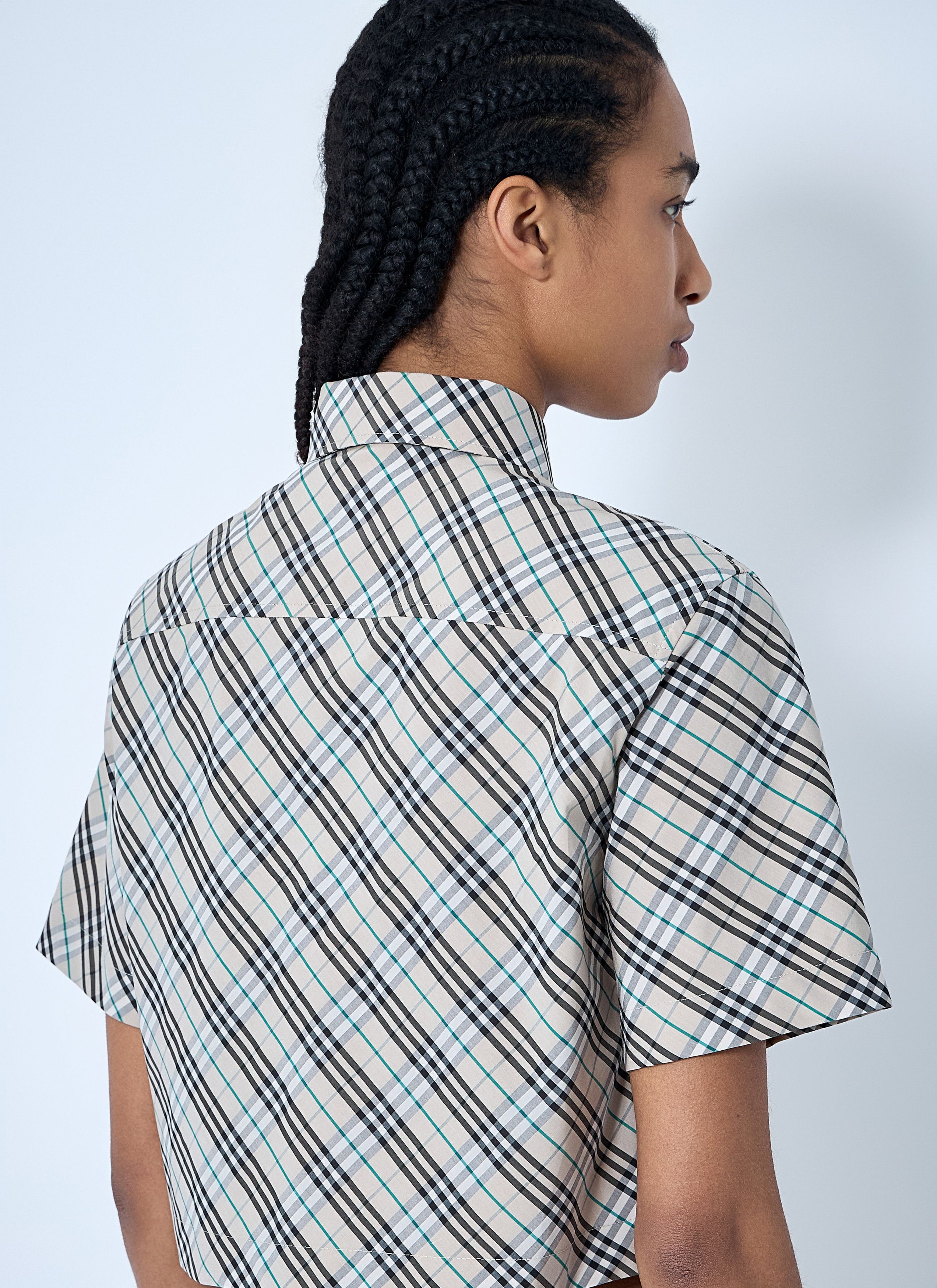 Burberry Crop Check Shirt Size M / US 6-8 / IT 42-44 - 6 Thumbnail