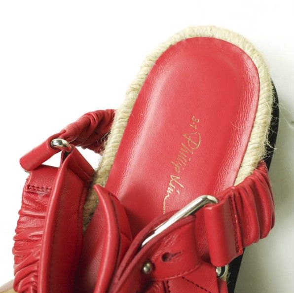 Other Other 3.1 Phillip Lim STRAPPY PLATFORM SLIDE Lamb Leather Sandals Leather Shoes SSE-1T753VNP Size ONE SIZE - 8 Thumbnail