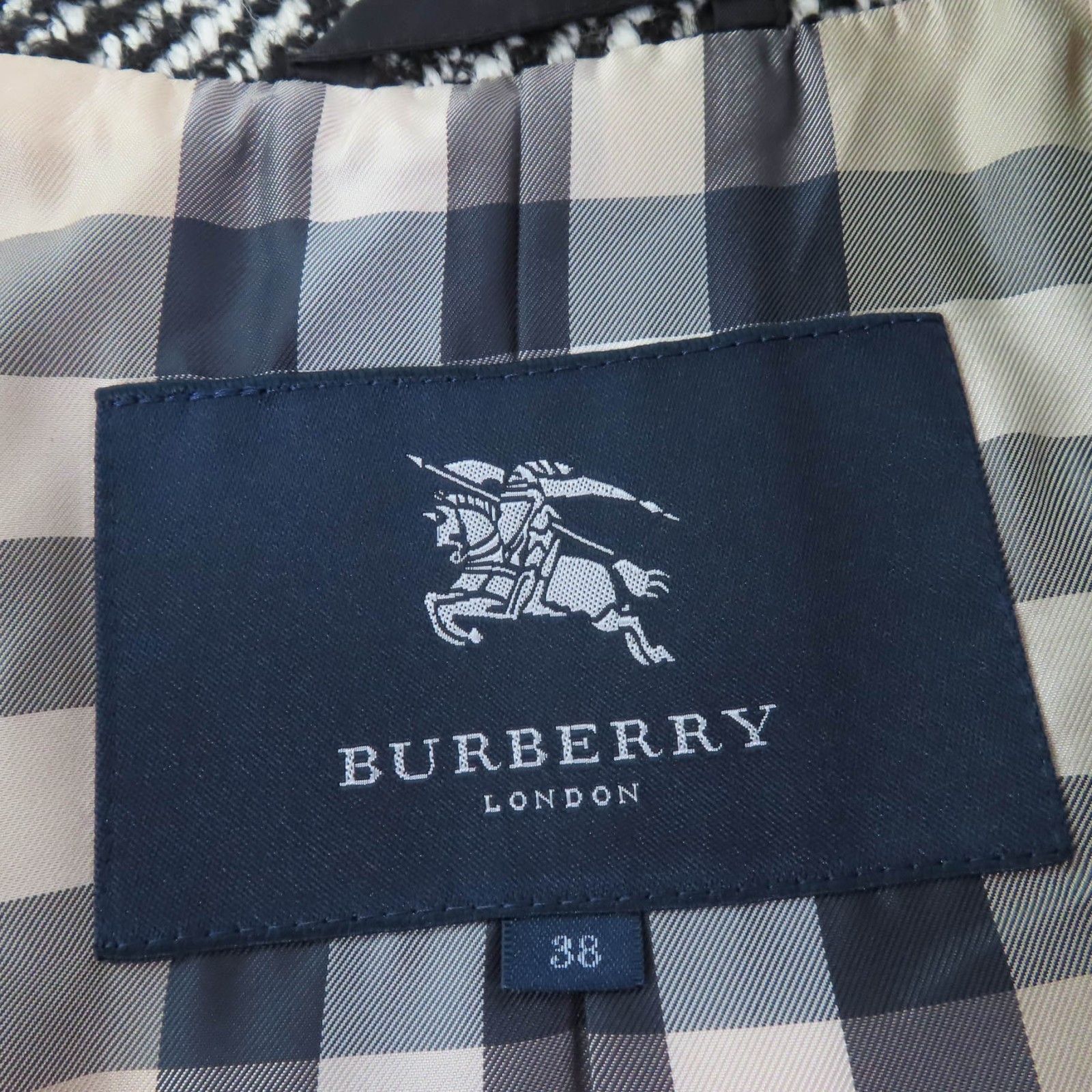 Burberry Burberry Burberry London Nova check Mohair Wool Coat Leather Outerwear DUTY FREE for USA Size ONE SIZE - 7 Thumbnail