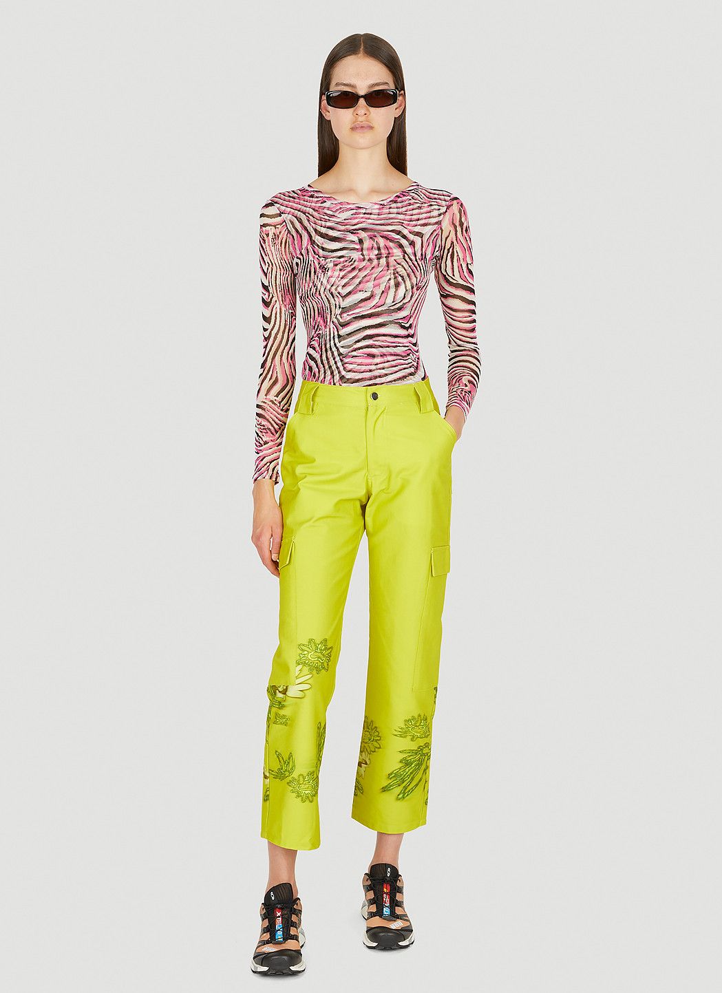 Collina Strada Cardio Animal Print Crewneck Top Size L / US 10 / IT 46 - 2 Thumbnail