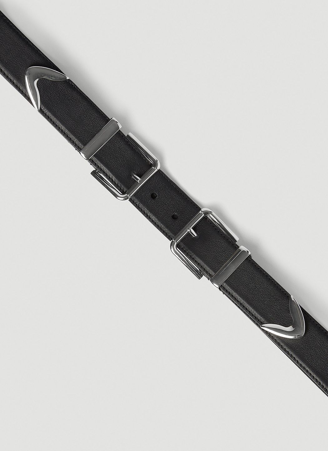 Dolce & Gabbana Double Buckle Leather Belt Size ONE SIZE - 2 Thumbnail