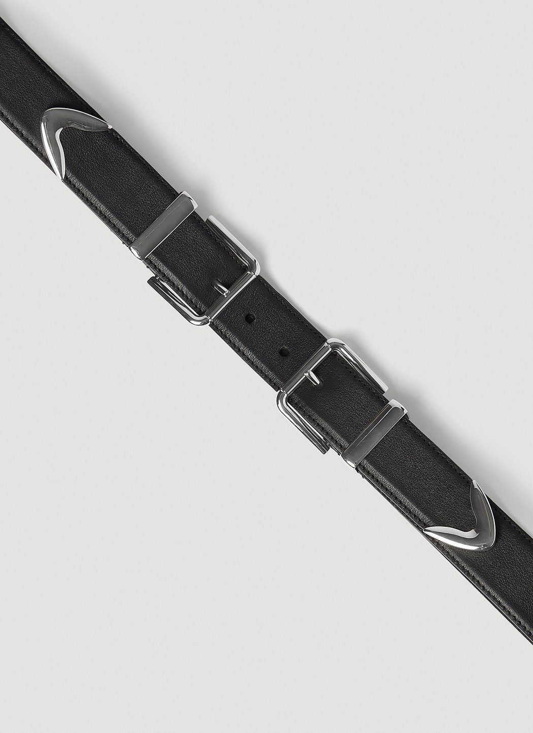 Dolce & Gabbana Double Buckle Leather Belt Size ONE SIZE - 2 Thumbnail