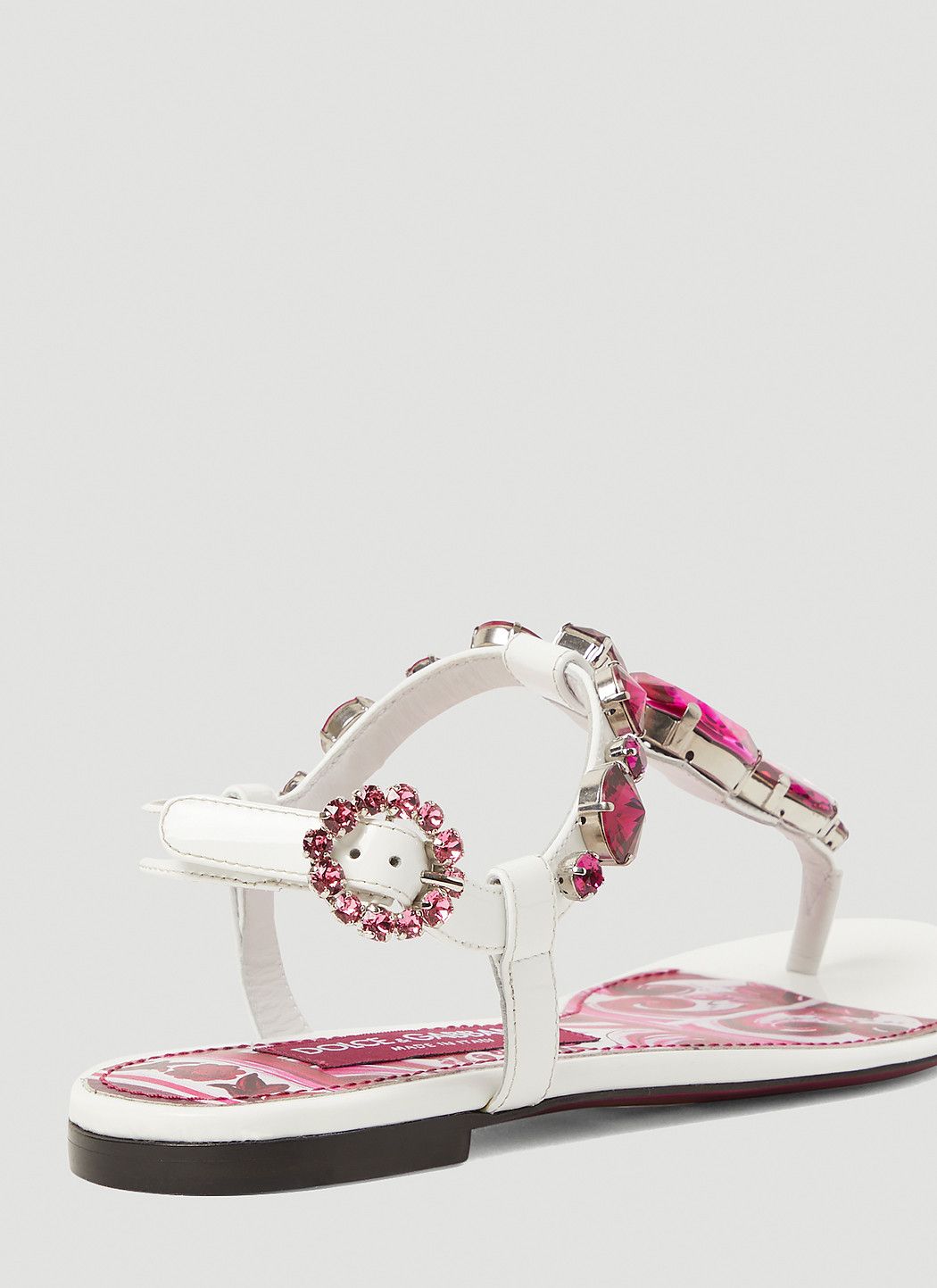 Dolce & Gabbana Crystal Embellished Majolica Sandals Size US 9 / IT 39 - 6 Thumbnail