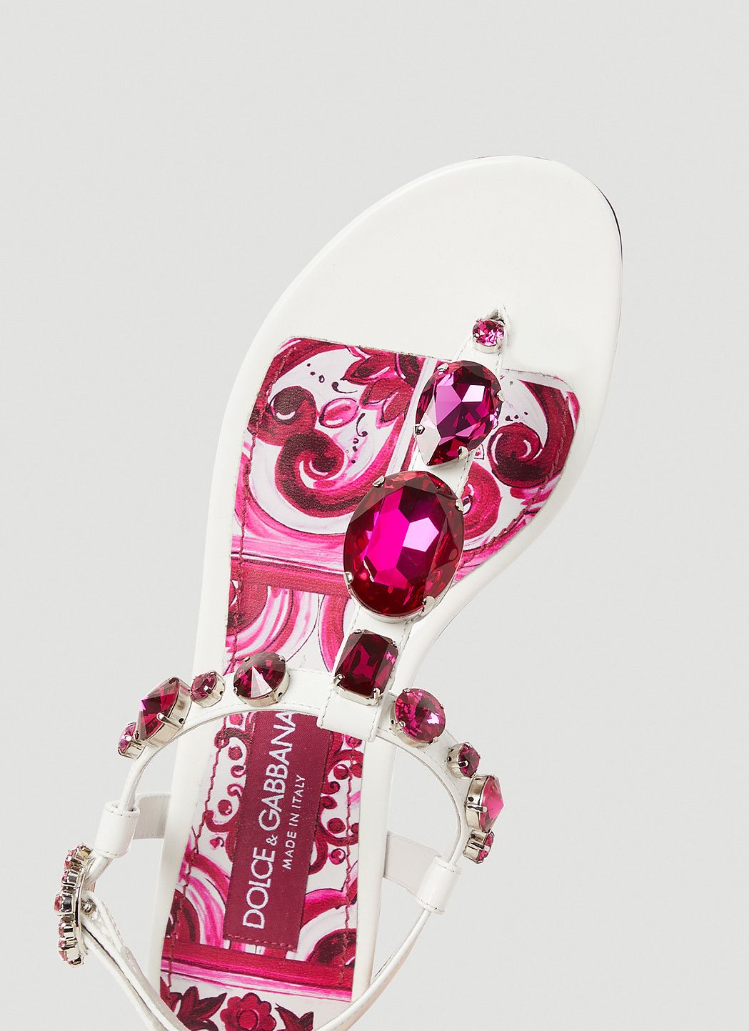 Dolce & Gabbana Crystal Embellished Majolica Sandals Size US 9 / IT 39 - 7 Thumbnail