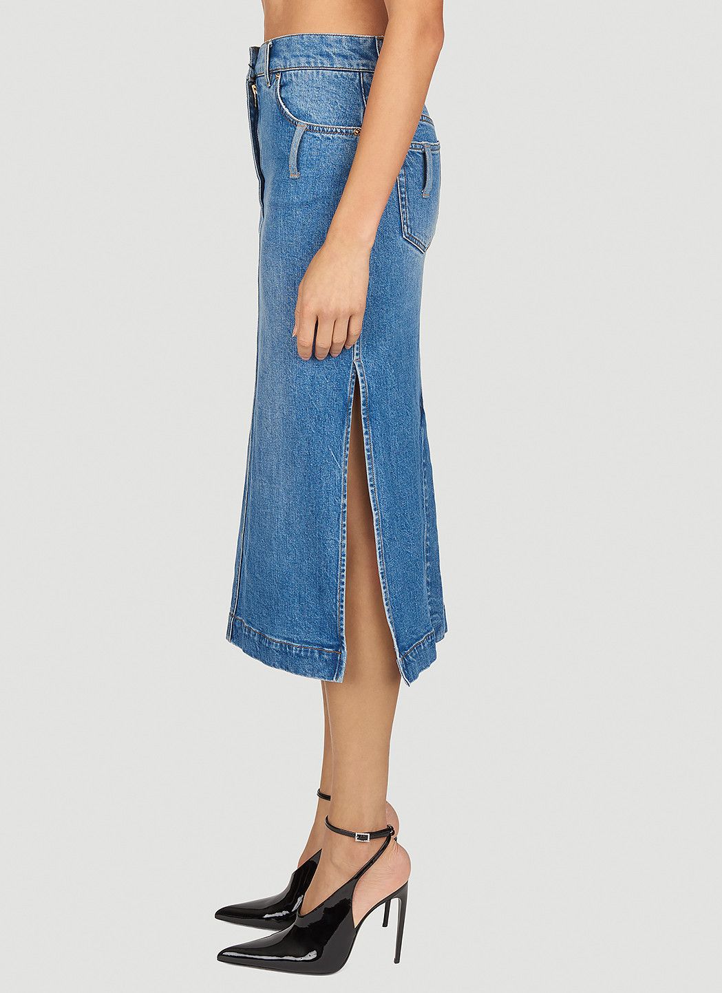 Denim Midi Skirt