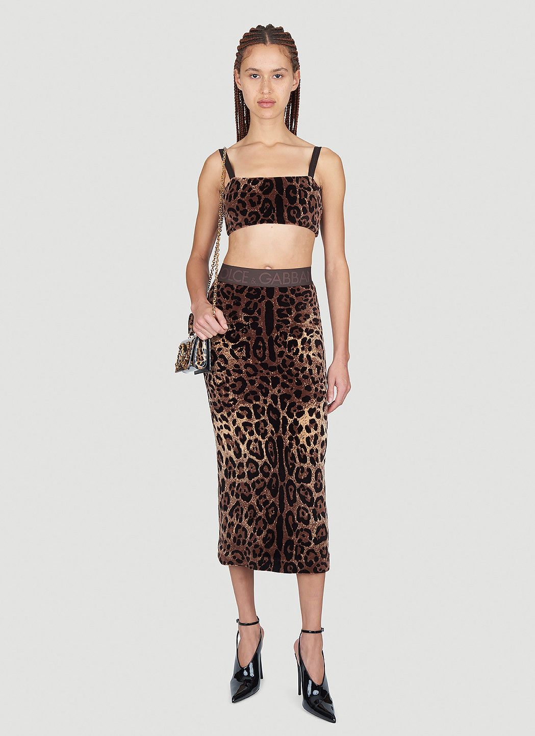 Dolce & Gabbana Leopard Print Crop Top Size M / US 6-8 / IT 42-44 - 2 Thumbnail