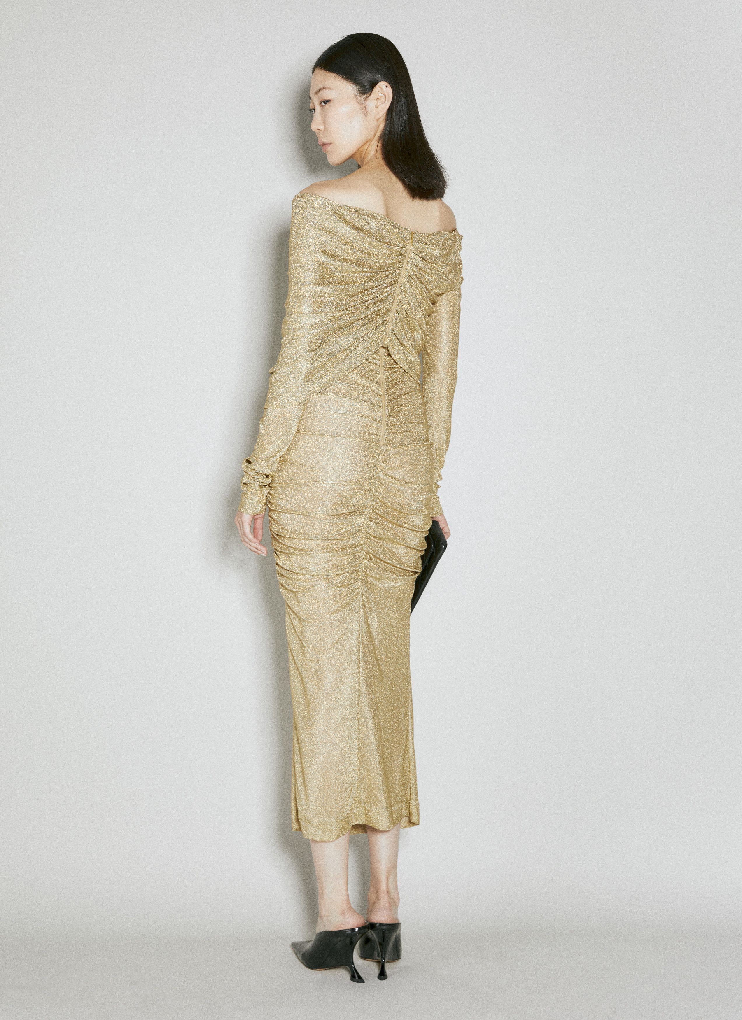 Dolce & Gabbana Lurex Mesh Midi Dress Size M / US 6-8 / IT 42-44 - 6 Thumbnail