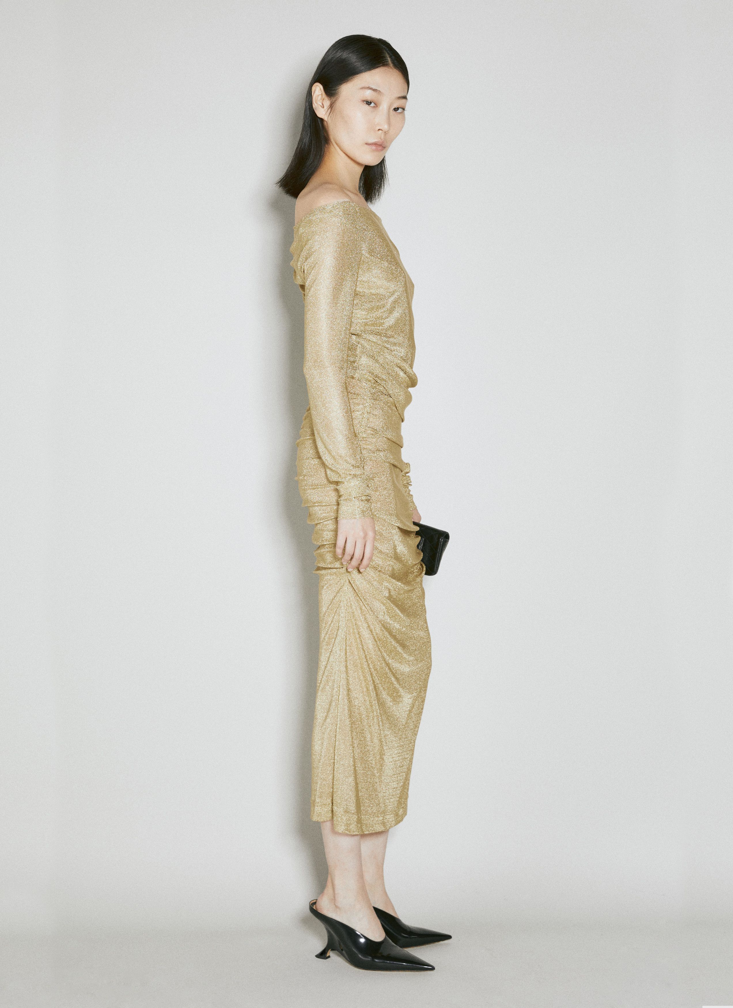 Dolce & Gabbana Lurex Mesh Midi Dress Size M / US 6-8 / IT 42-44 - 3 Thumbnail