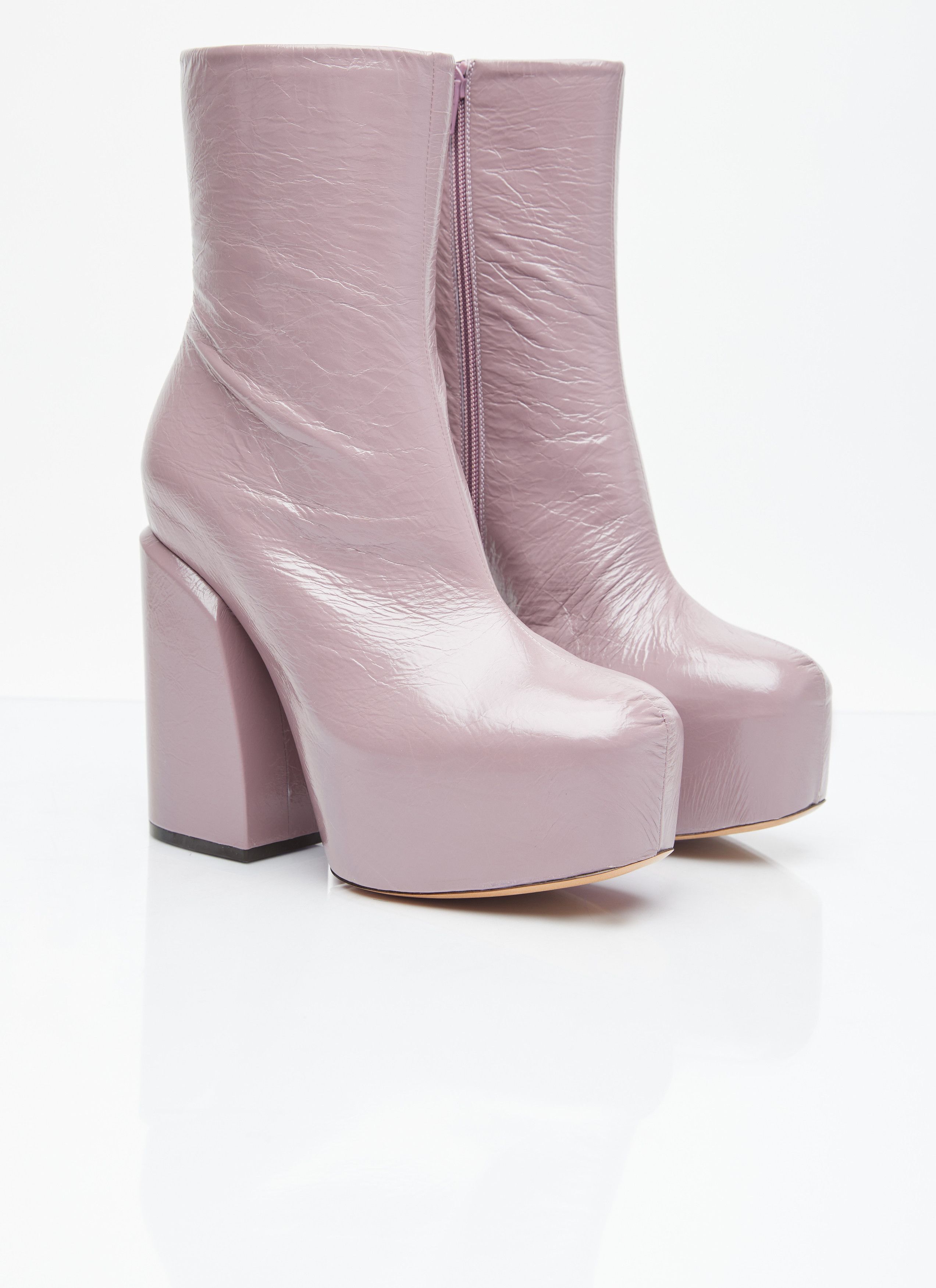 Dries Van Noten Platform Heel Leather Boots Size US 11 / IT 41 - 3 Thumbnail