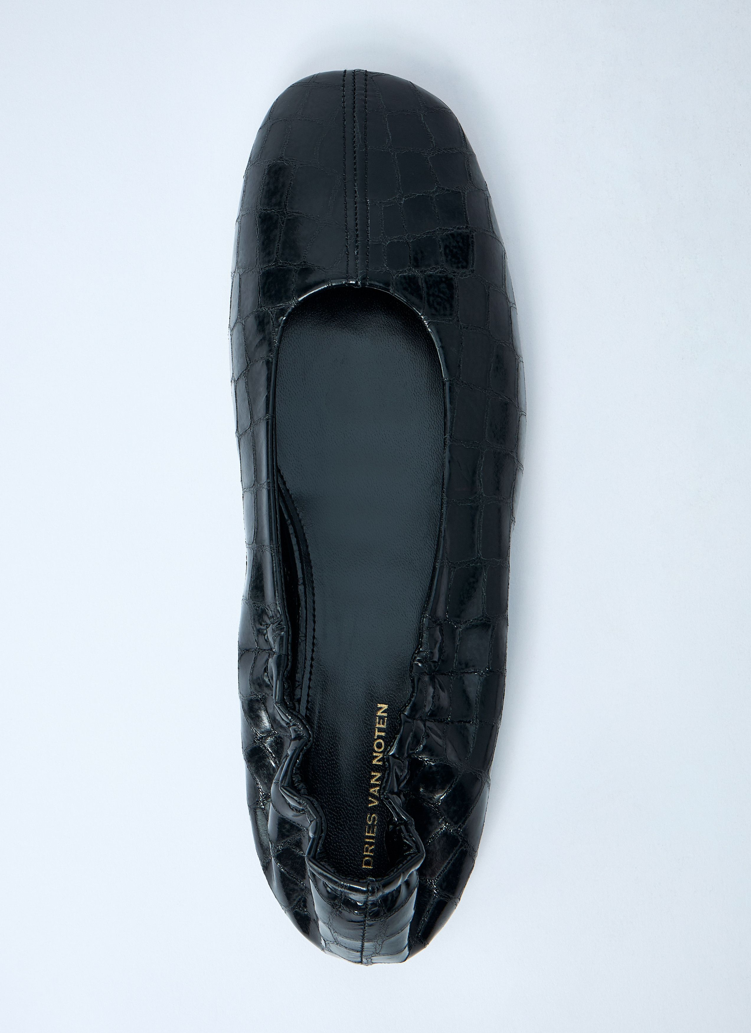 Dries Van Noten Croc-Embossed Ballerina Flats Size US 7 / IT 37 - 6 Thumbnail