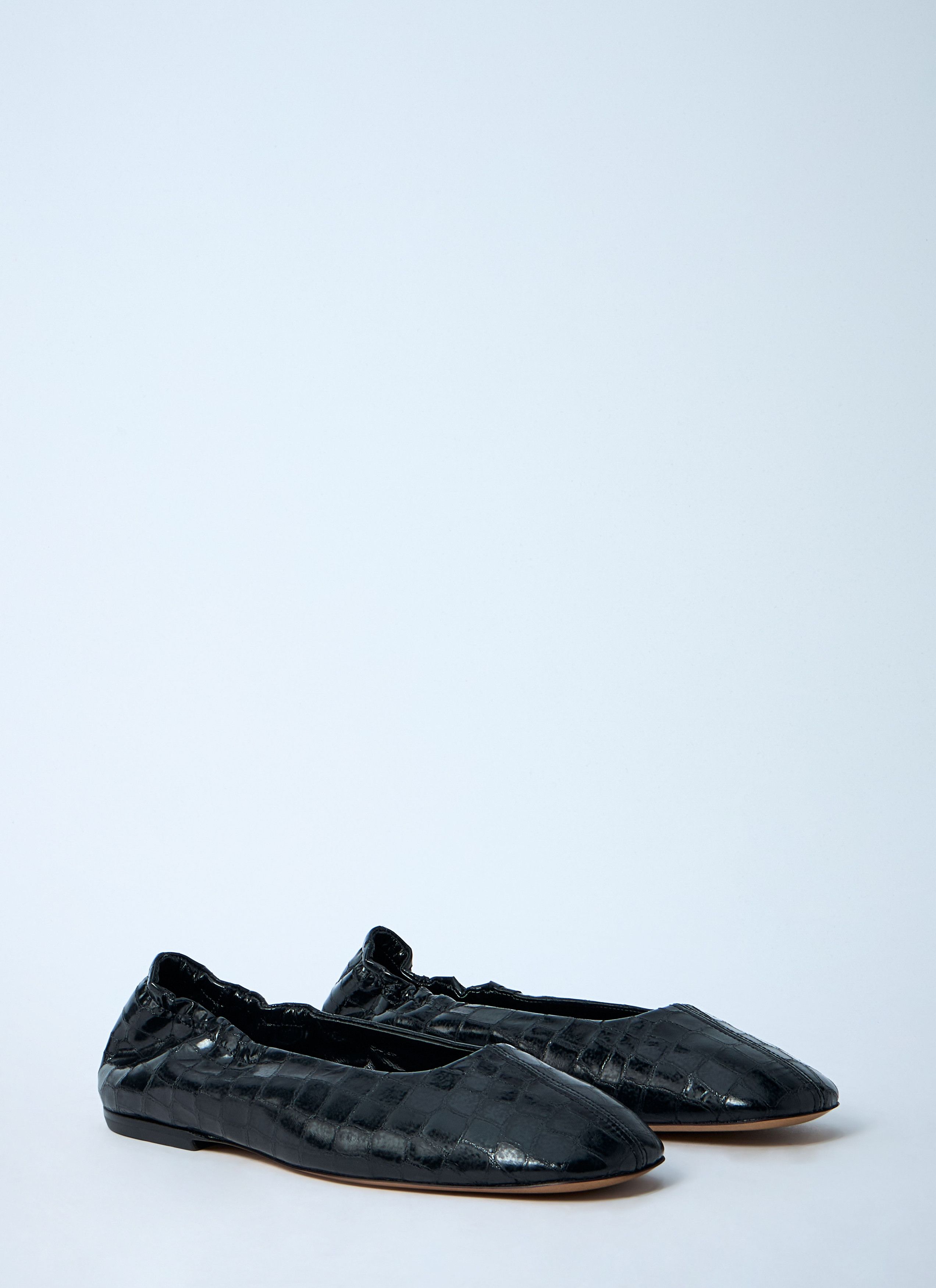 Dries Van Noten Croc-Embossed Ballerina Flats Size US 7 / IT 37 - 2 Thumbnail