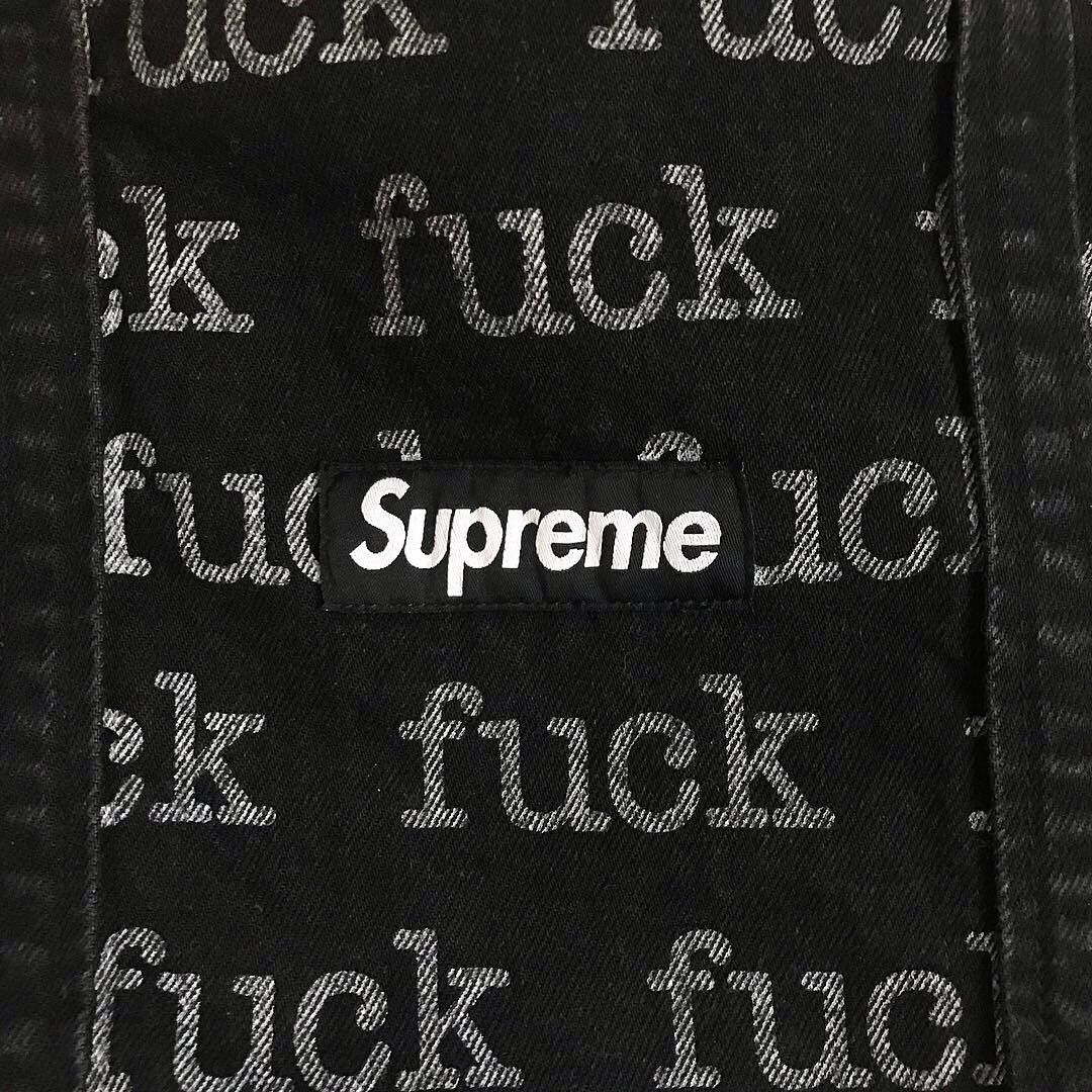 Supreme Supreme Fuck Denim Tote Bag Ian Connor 2013 Box Logo Very 
