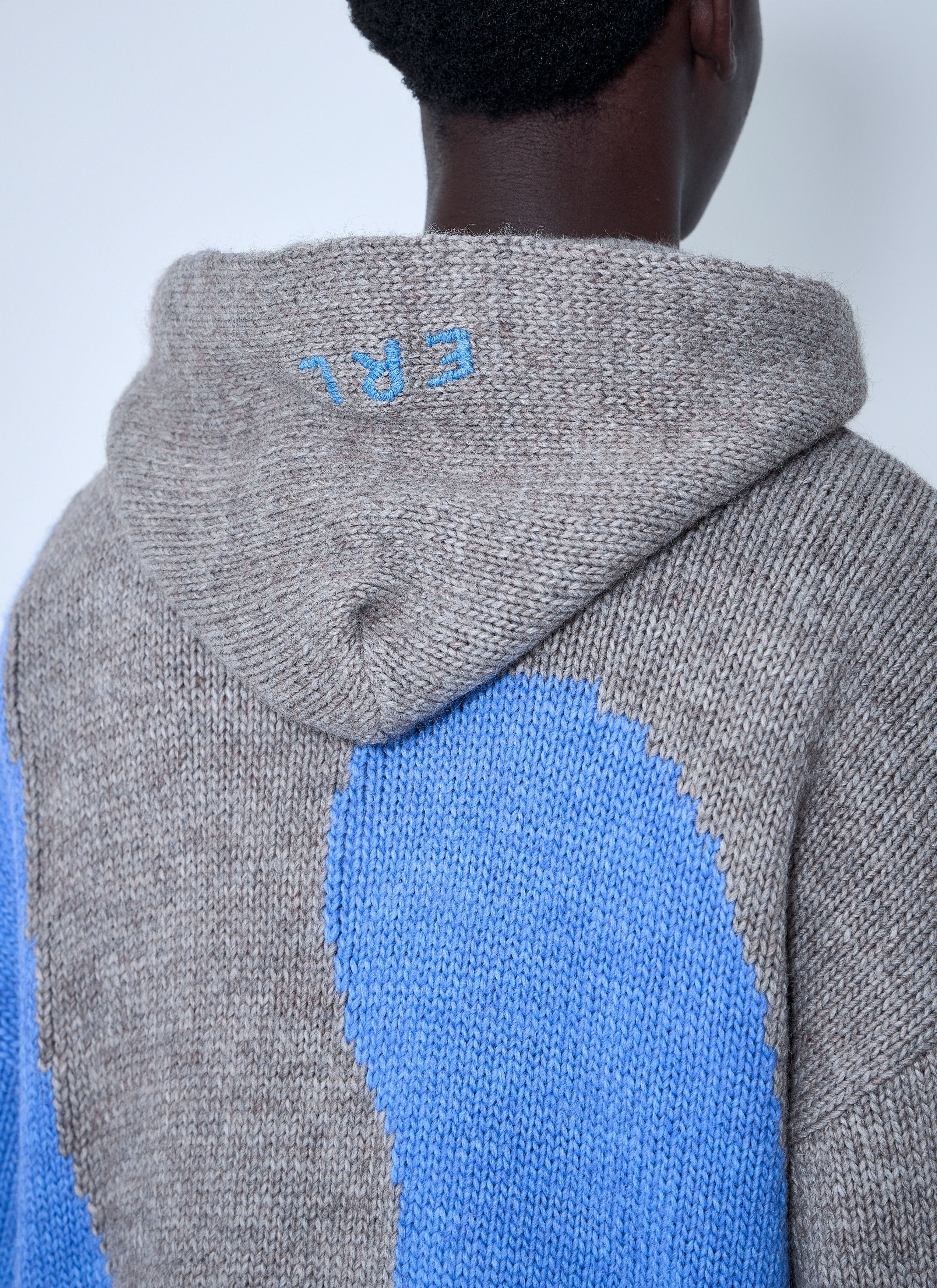 ERL Bicolor Swirl Knit Hooded Sweater Size US XL / EU 56 / 4 - 6 Thumbnail
