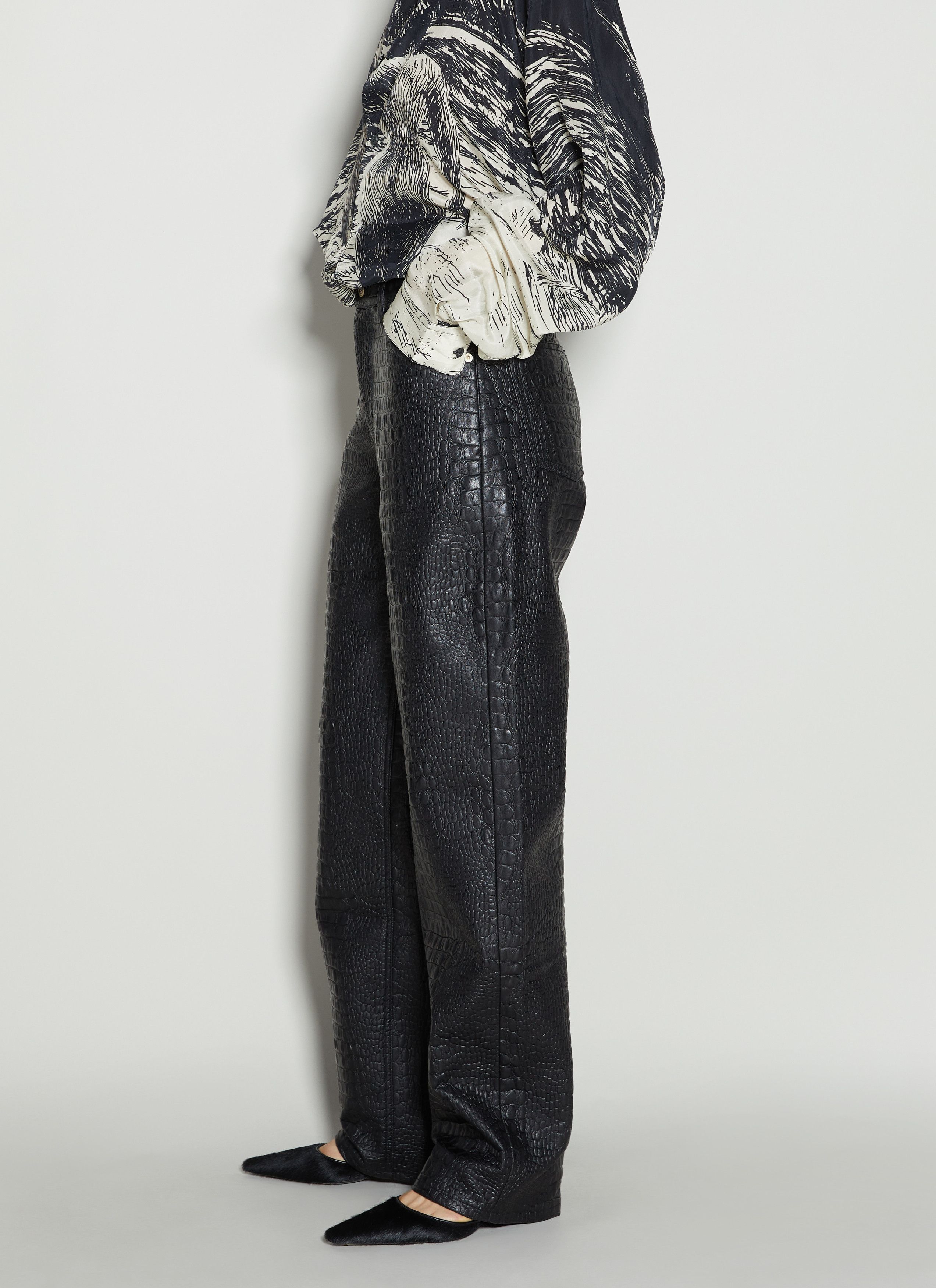 Eytys Benz Croco Pants Size 24" / US 00 / IT 34 - 2 Thumbnail
