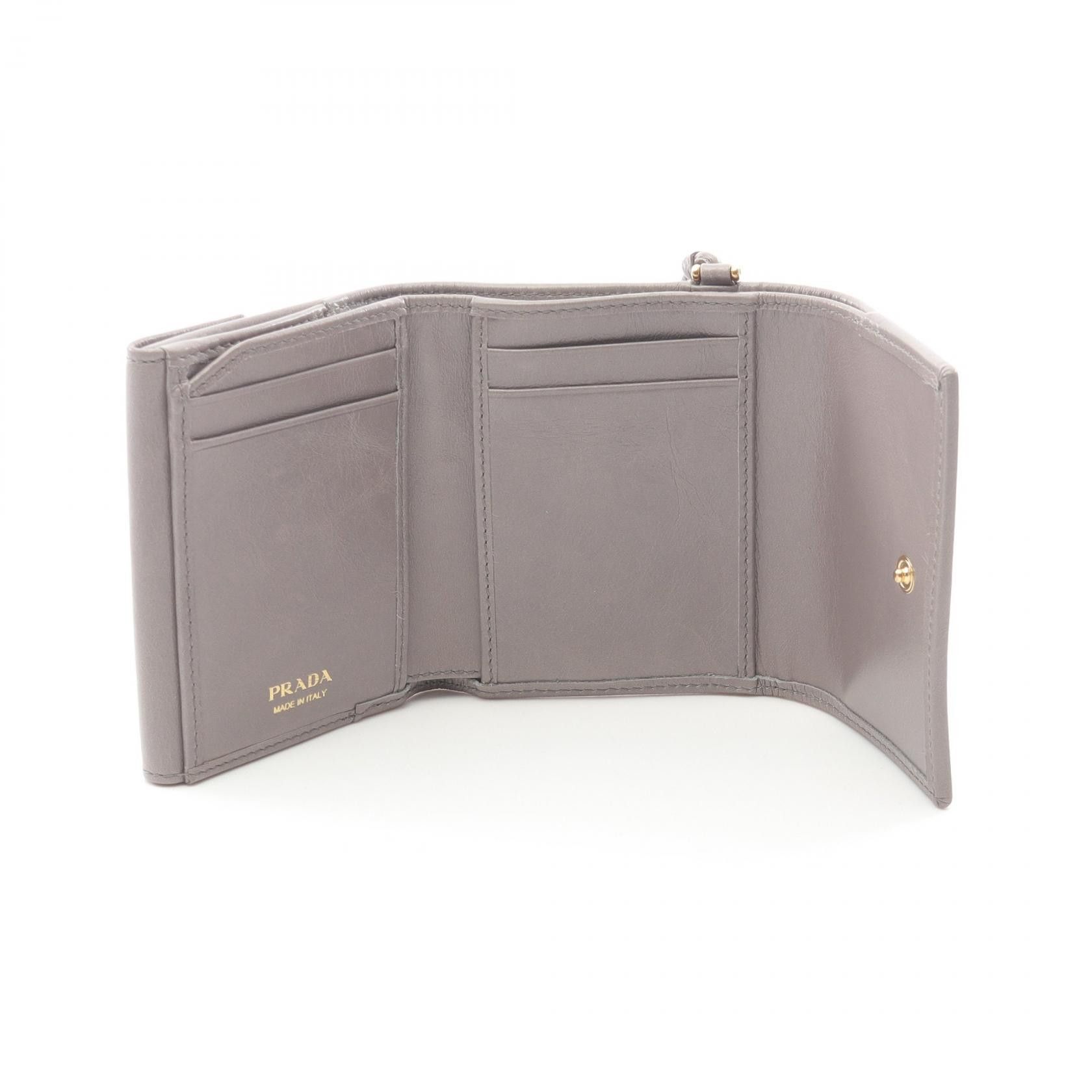 Prada Prada Prada SOFT LUX Leather Long Wallet Leather Long Wallet 1MH0432CYRF0116 Size ONE SIZE - 3 Thumbnail