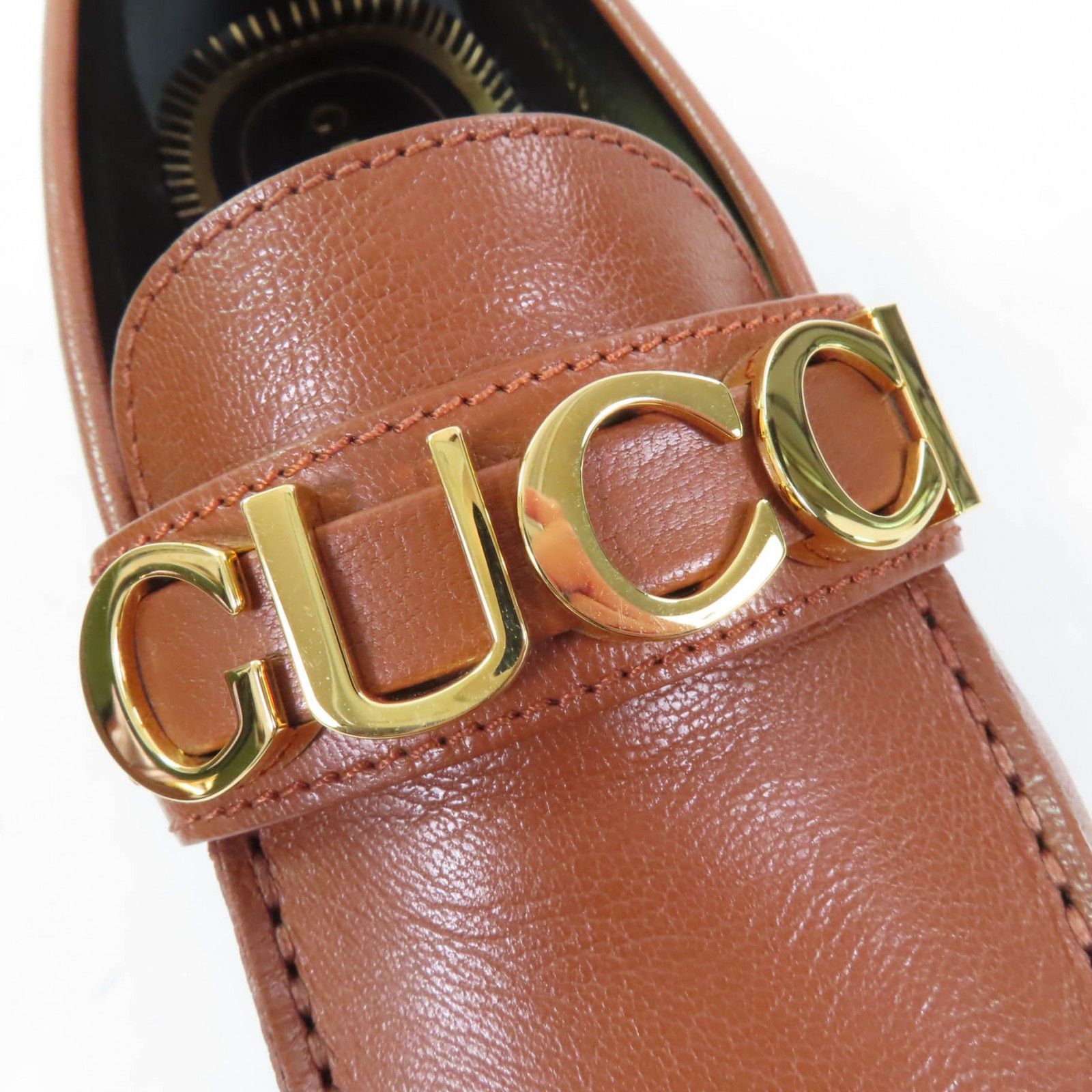 Gucci Gucci Gucci Logo Metal Leather Loafers Leather Shoes 700036 DUTY FREE for USA Size ONE SIZE - 9 Thumbnail