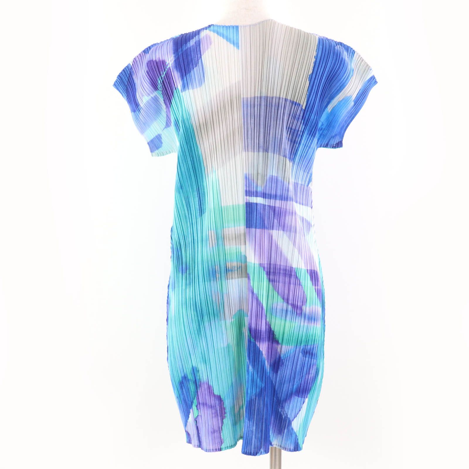 Issey Miyake Issey Miyake PLEATS PLEASE Watercolor Polyester Dress Others Dresses PP01-JT688 DUTY FREE for USA Size ONE SIZE - 3 Thumbnail