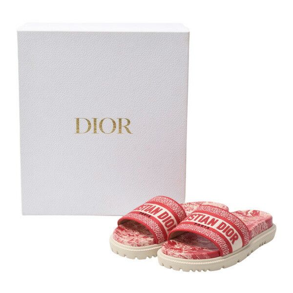 Dior Dior Christian Dior Dway Toile de Jouy Embroidery Sandals Cotton Shoes Size ONE SIZE - 10 Thumbnail
